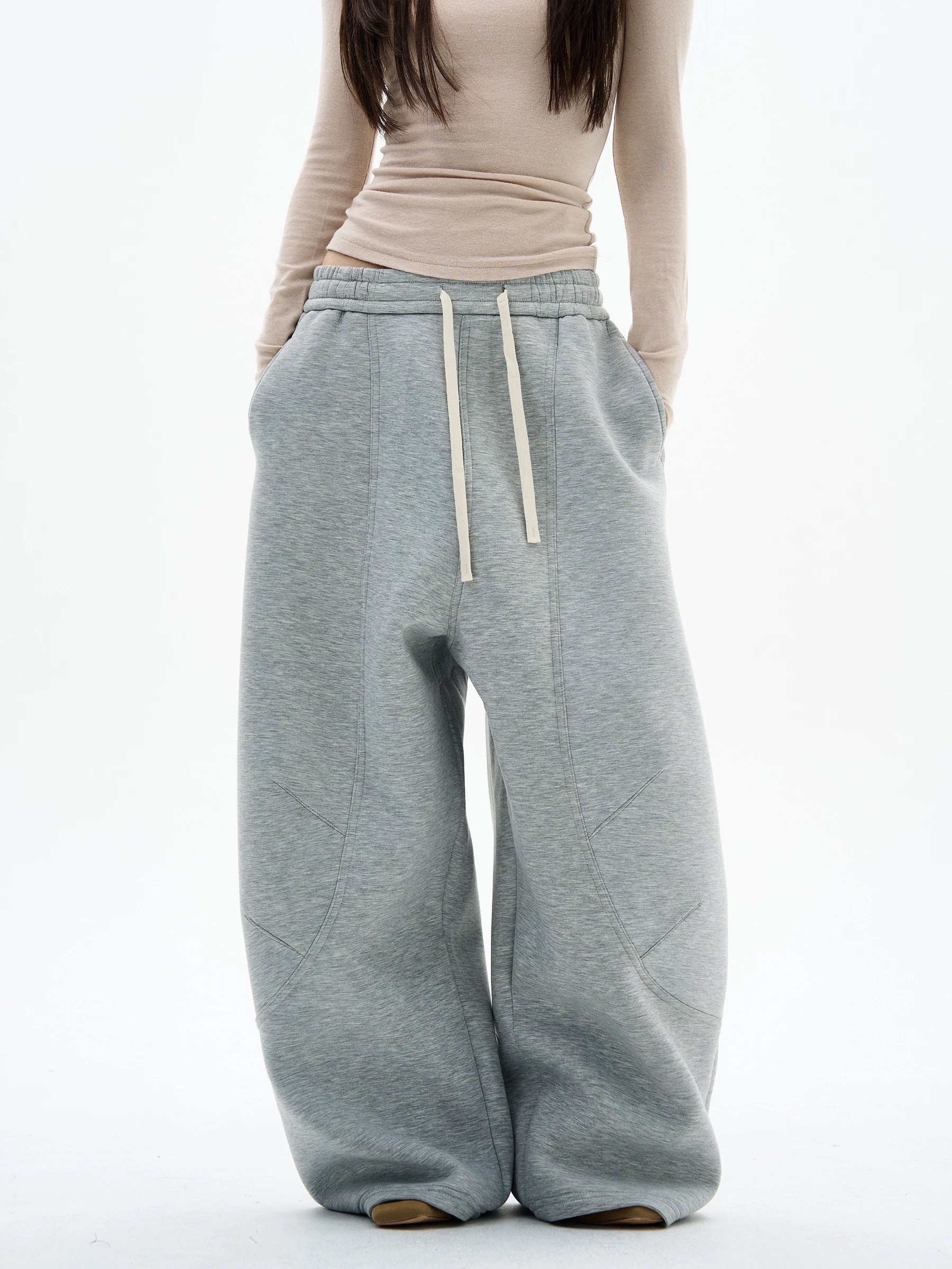 - SIMPLEACTION - 美式復古vintage寬鬆彎刀褲