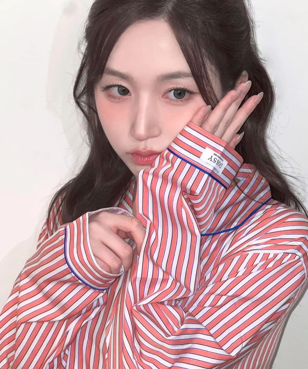 🇰🇷 Dossy Peony Long Sleeve Pajamas Set 粉藍 粉色 條紋 睡衣 套裝 組合 長袖 長褲 NMIXX Haewon 吳海嫄同款 / 預購