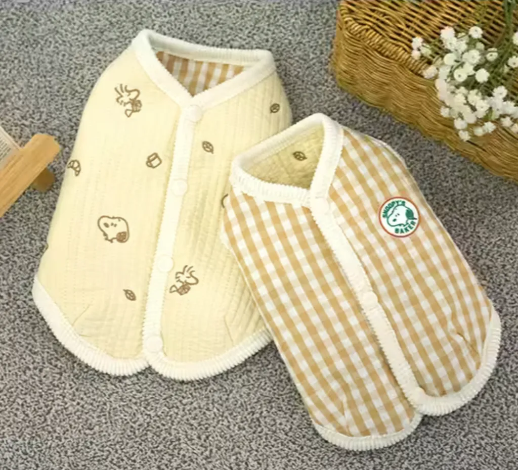 Parisdog - 史努比刺繡絎縫雙面背心