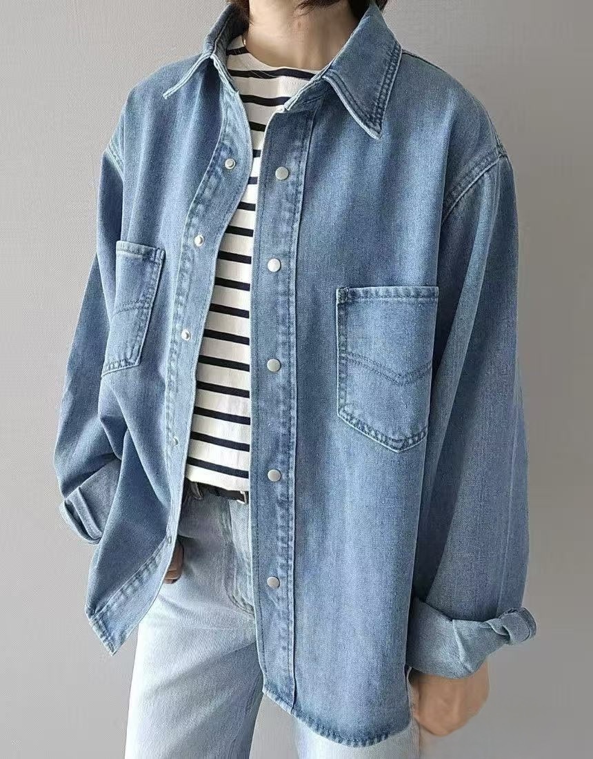 3806 正韓牛仔襯衫外套