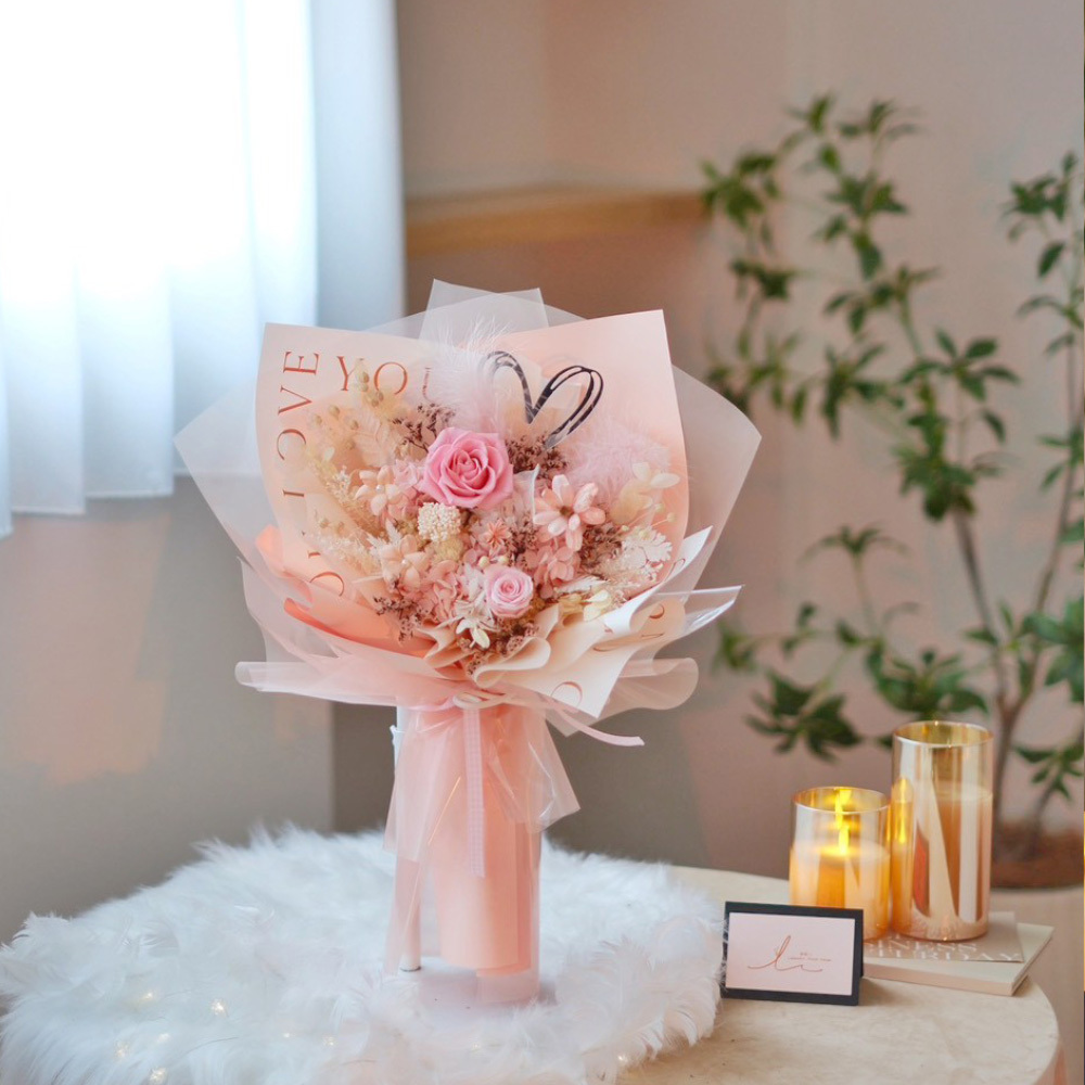 心動時刻永生花束 / 夢幻粉