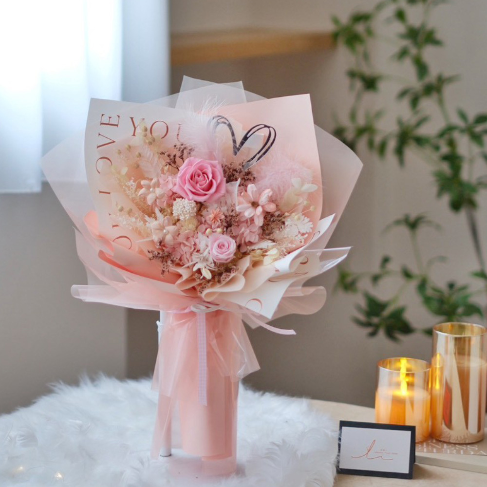 心動時刻永生花束 / 夢幻粉