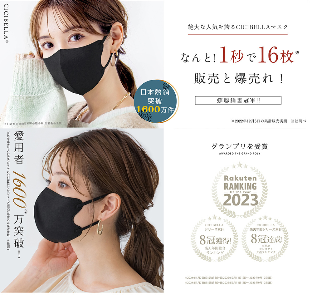 【CICIBELLA】 3D口罩10入-C款(適合圓臉)