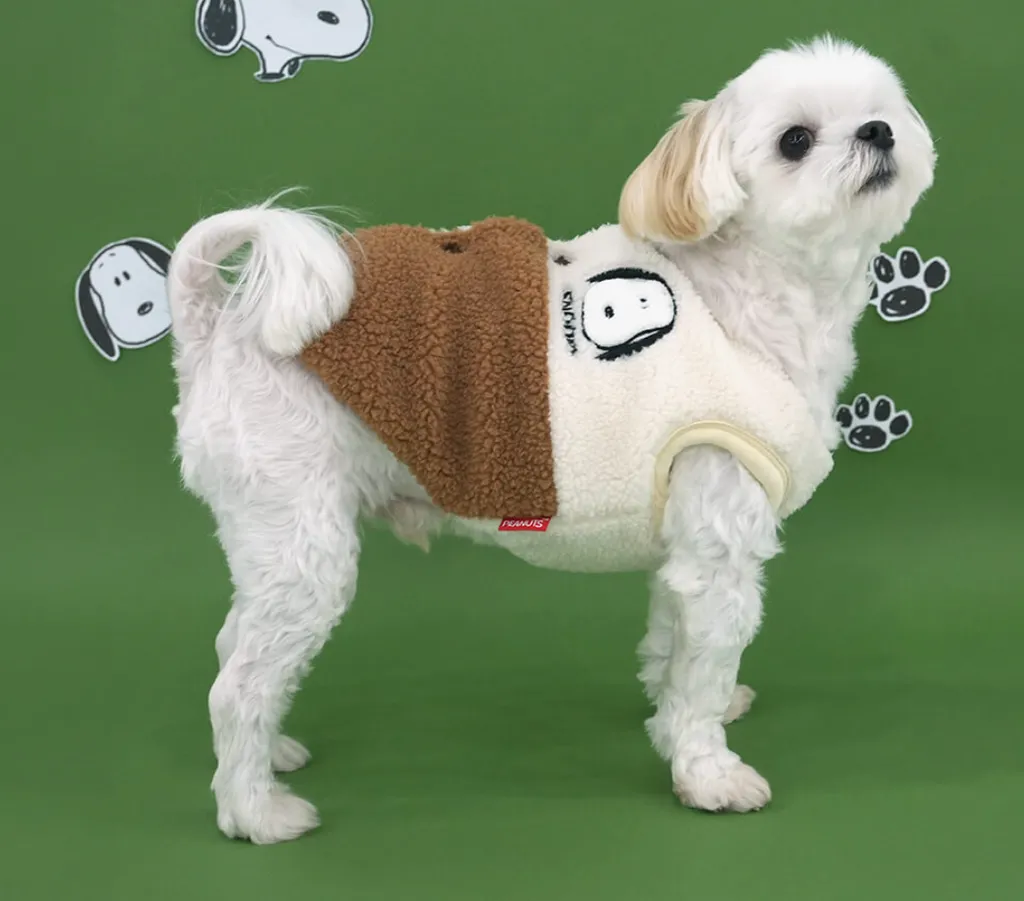 Parisdog - 史努比可愛腳印絨毛背心