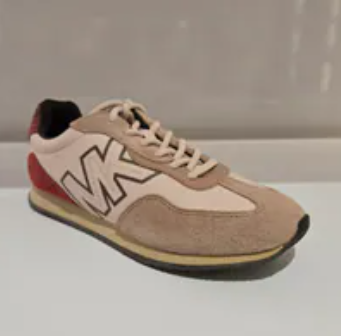 [S] MICHAEL KORS CHERRY ESSEX MIXED-MEDIA TRAINER, 49F5EXFS1D-CHERRY (SMK1309)