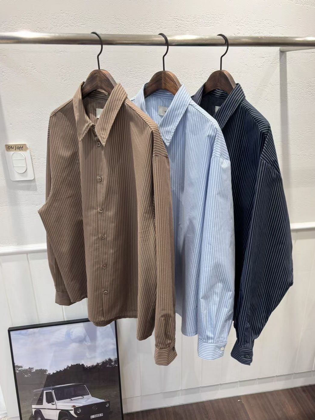 直紋長袖恤衫 S2464