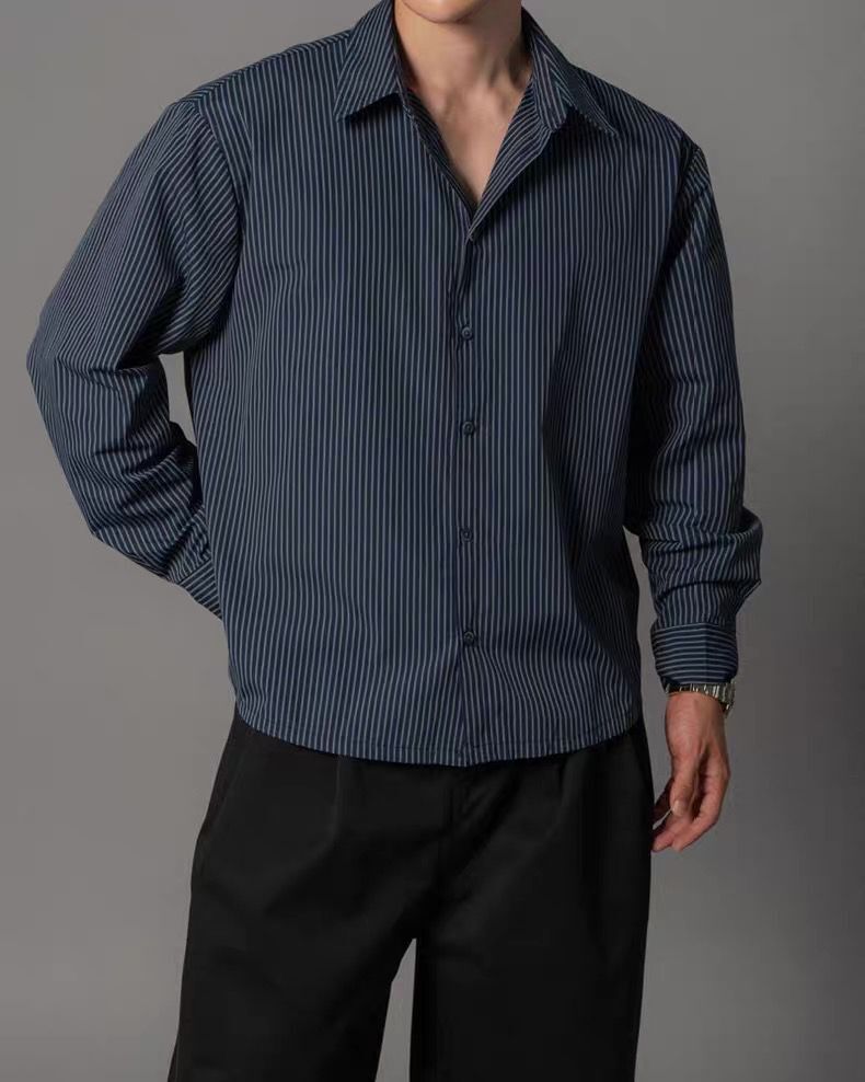 直紋長袖恤衫 S2464