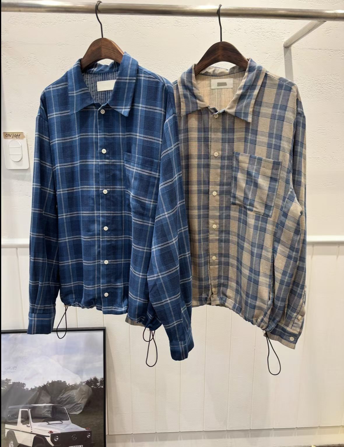 格仔長袖恤衫 S2465