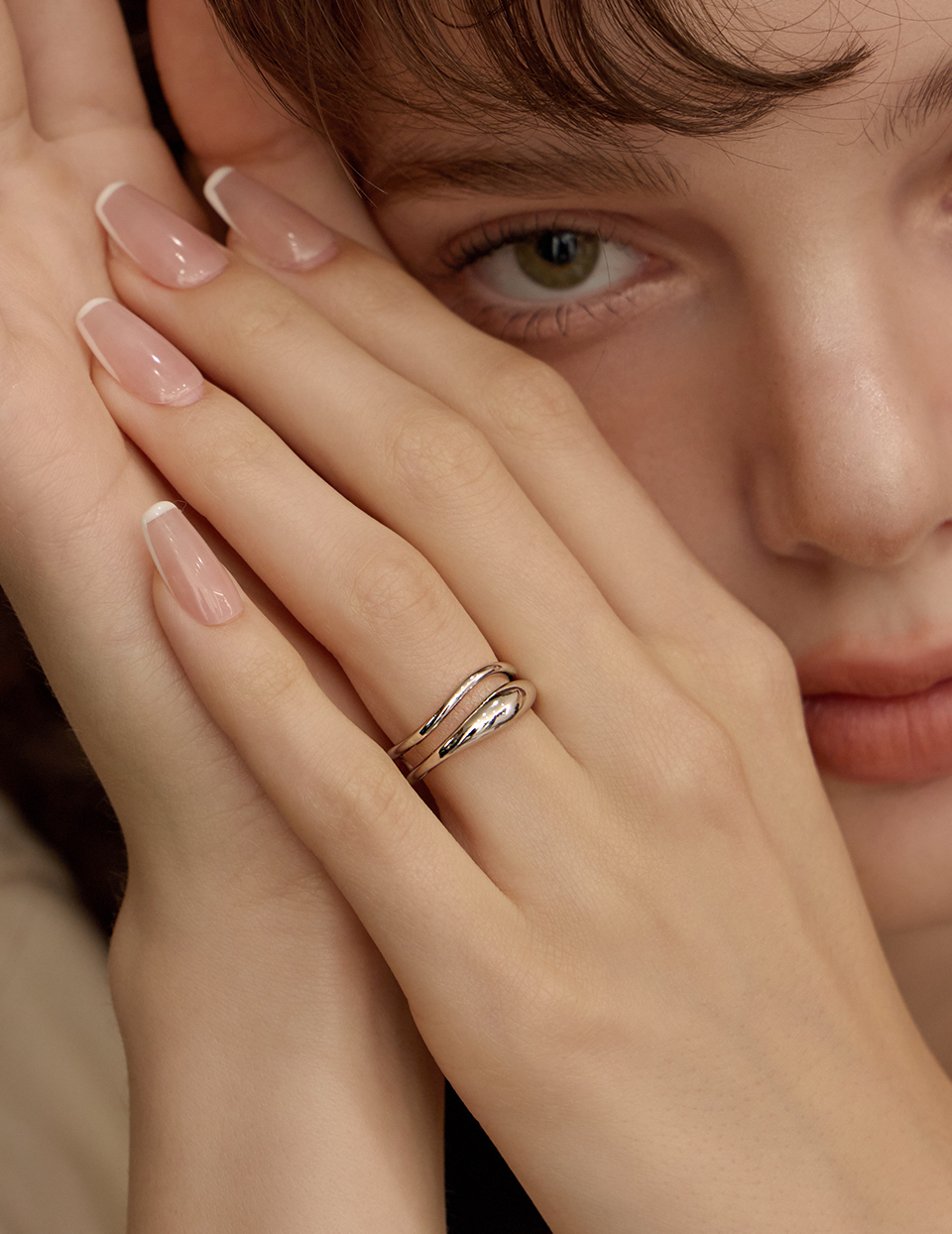 不對稱雙環可調式戒指