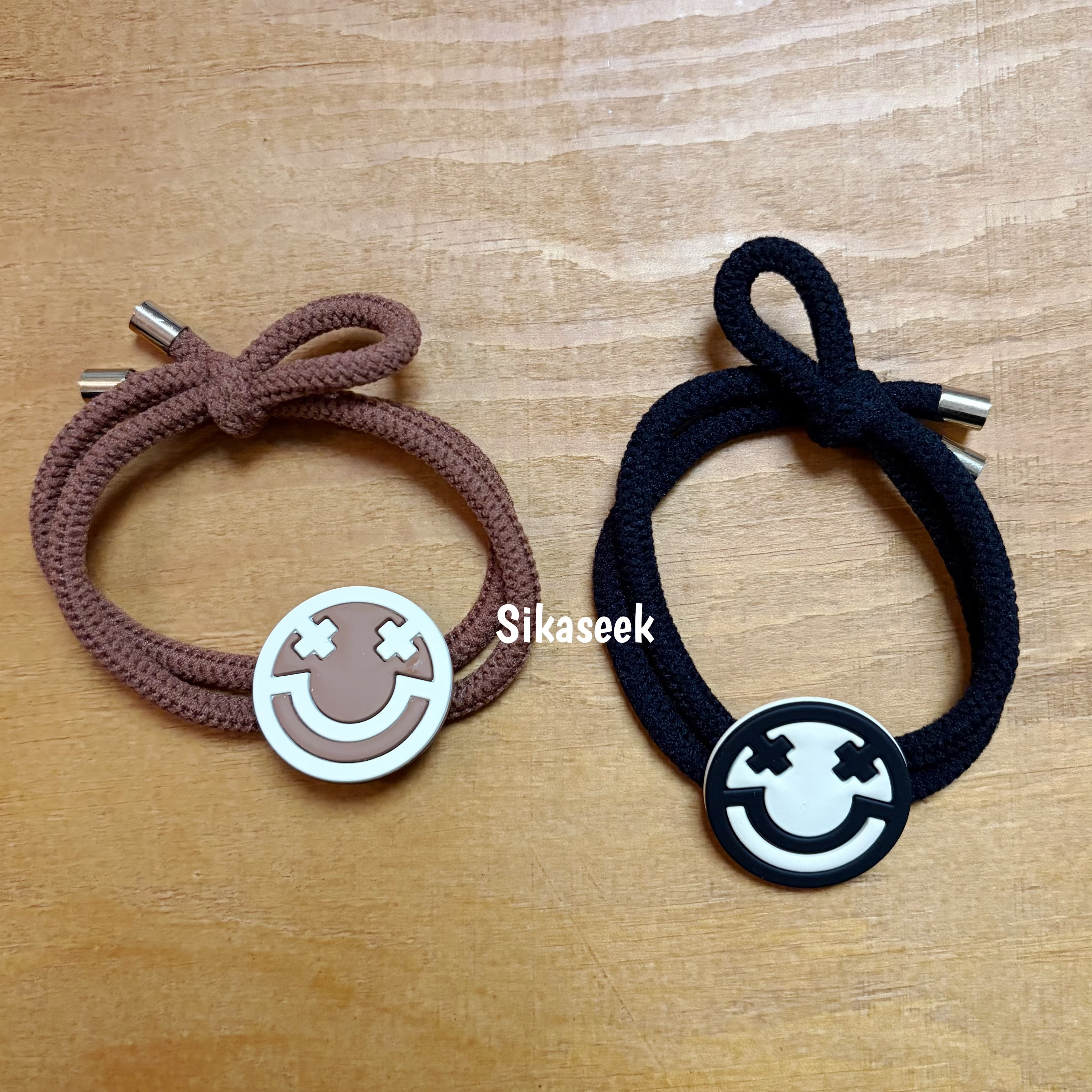 交叉合金笑臉像筋圈