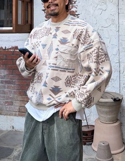 幾何圖案衛衣 T5831