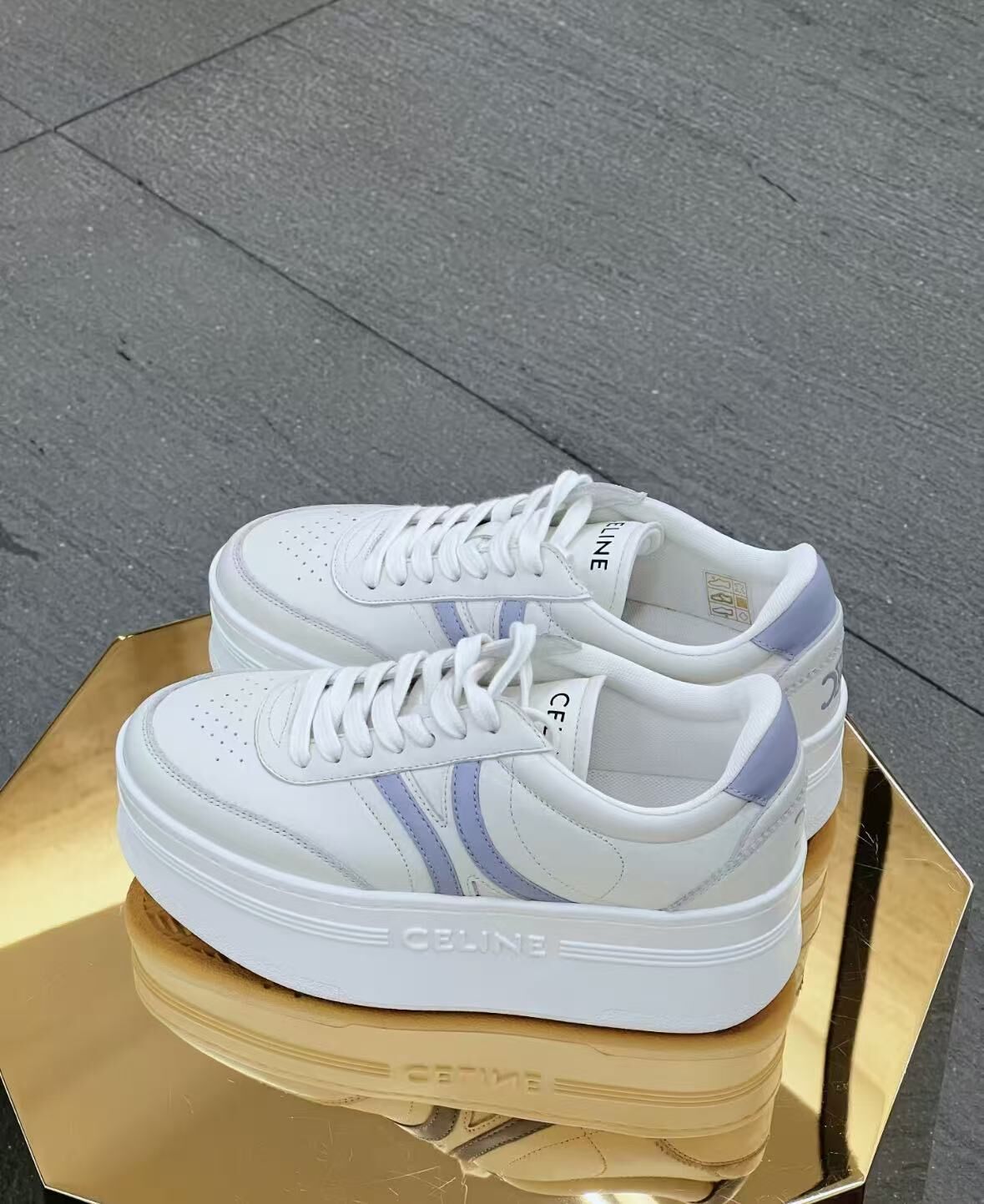 Celine 25新款 厚底波鞋 霧霾藍 （足碼）