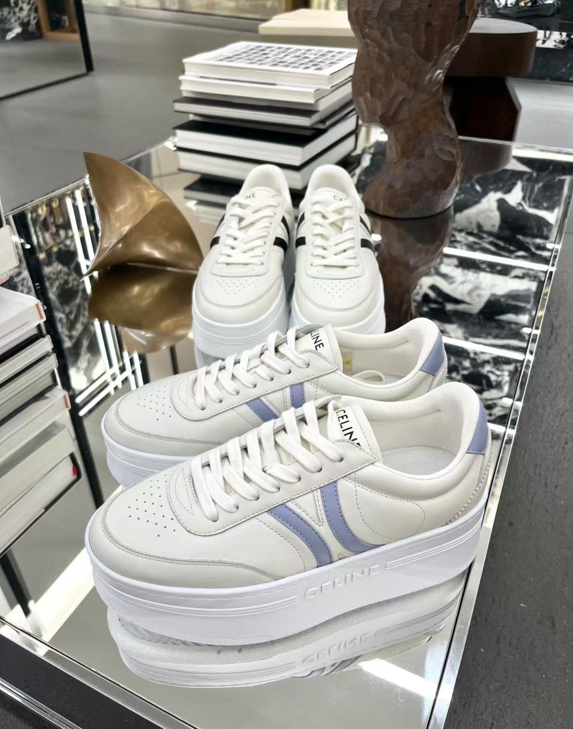 Celine 25新款 厚底波鞋 霧霾藍 （足碼）