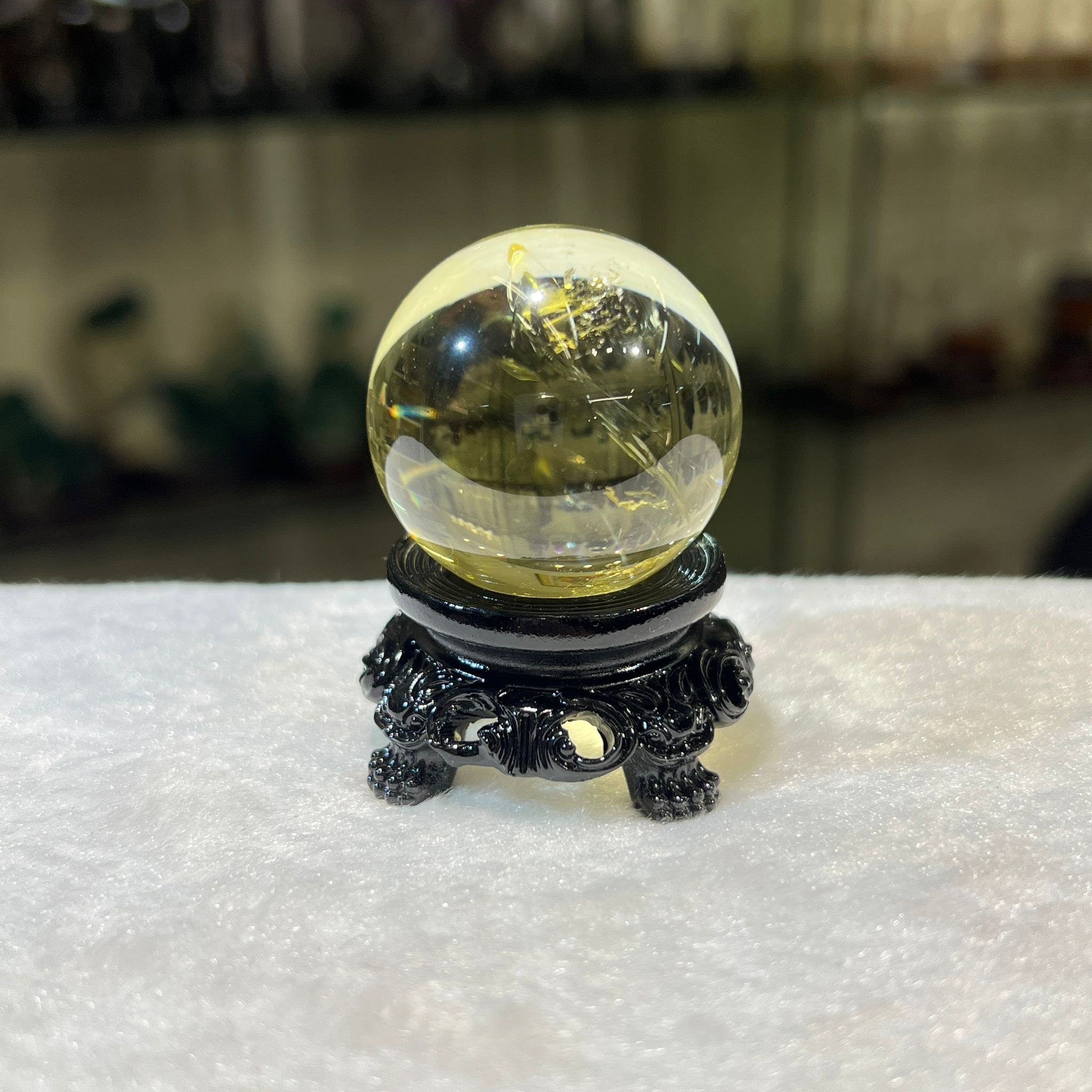 黃水晶球 3.5cm+/- (不連座) #CA0046