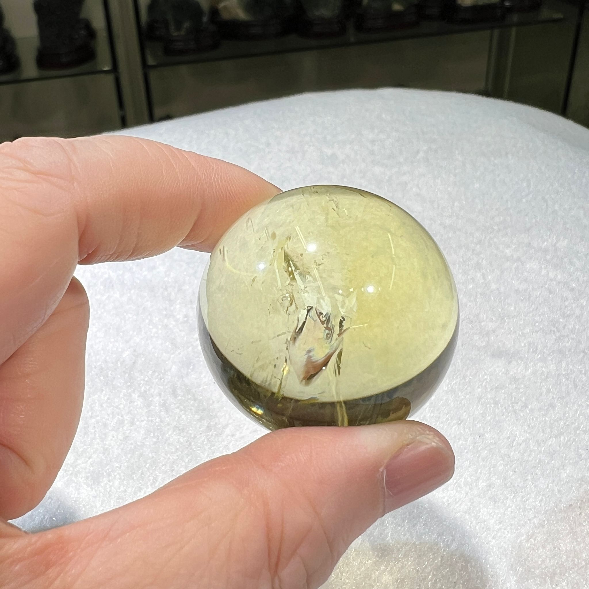 黃水晶球 3.5cm+/- (不連座) #CA0046