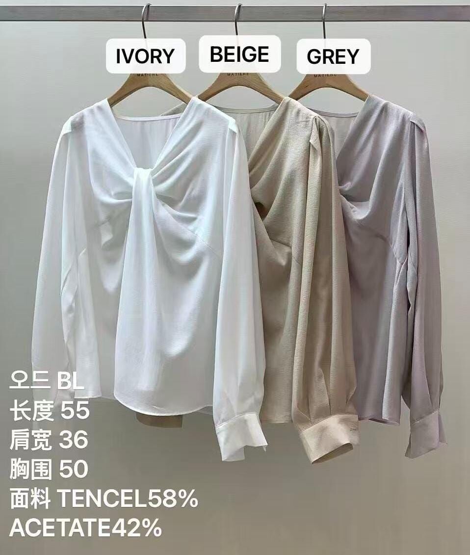 MA5221 蝴蝶結設計天絲上衣