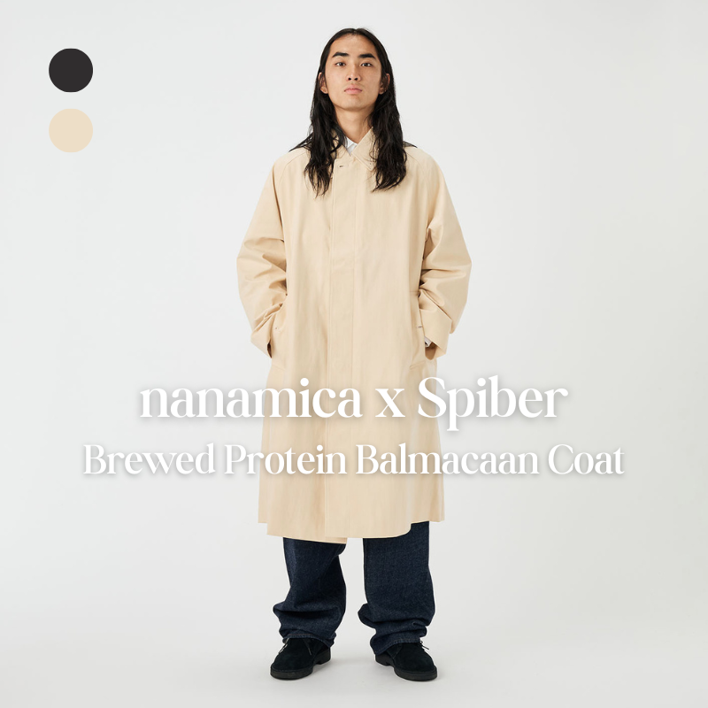 【代購】nanamica x Spiber Brewed Protein Balmacaan Coat 生物基蛋白纖維長版大衣 – 日系極簡高機能款