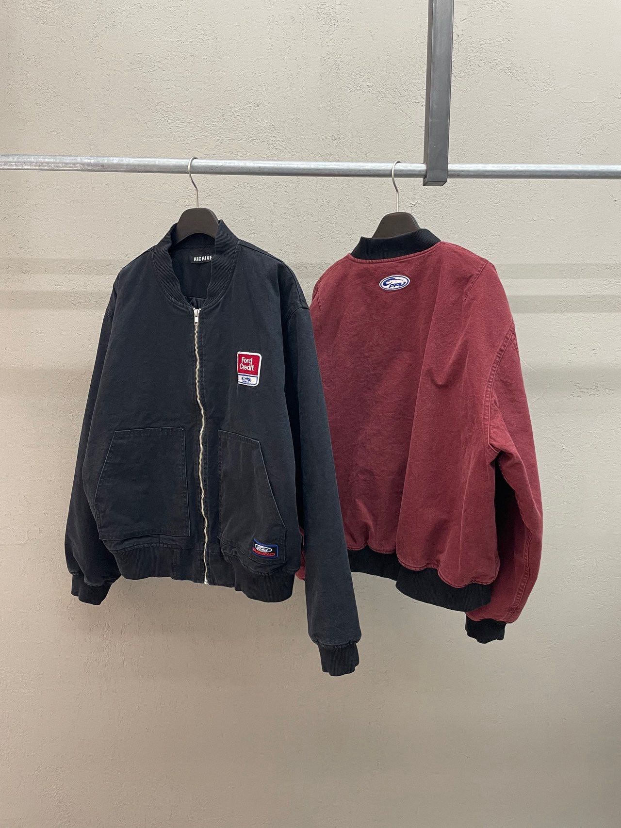 洗水英文字拉鍊外套 ARCHIVE-404JK