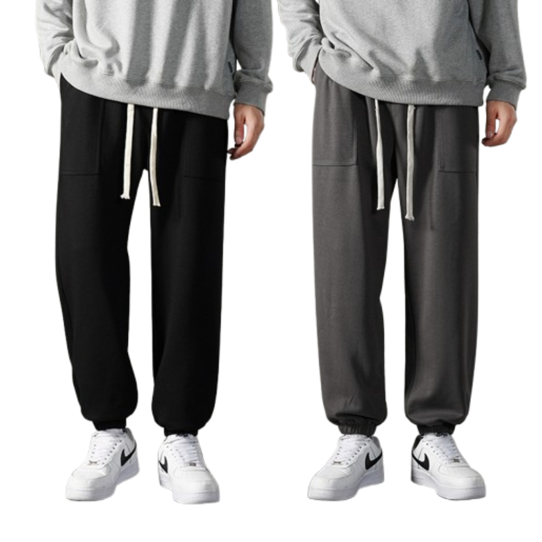 寬鬆休閒縮口棉褲 X118