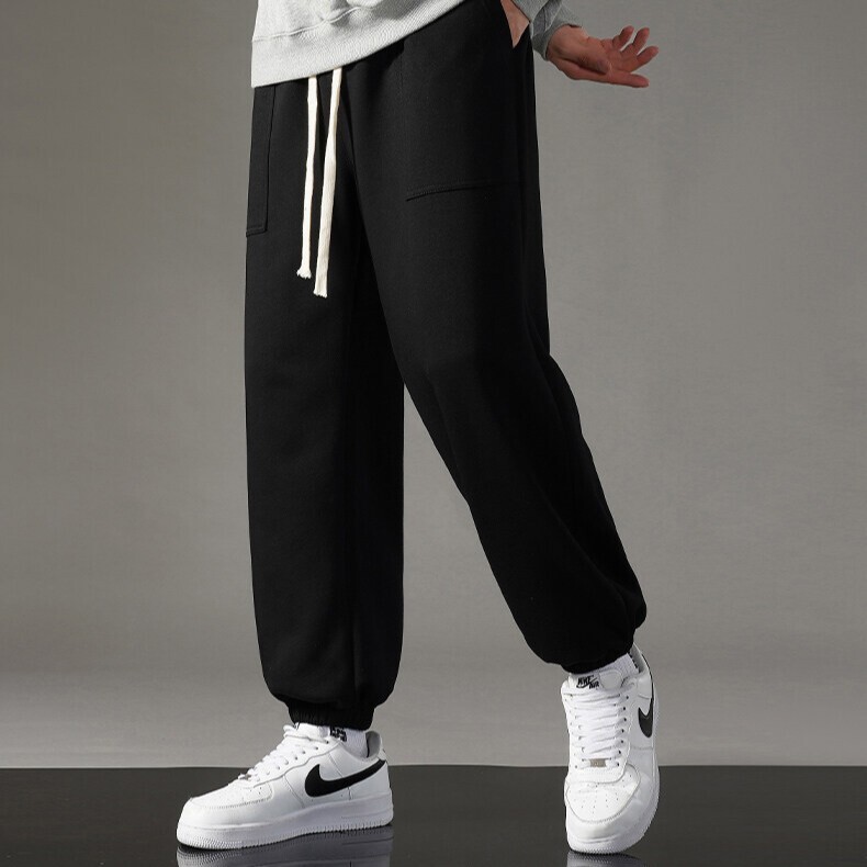 寬鬆休閒縮口棉褲 X118