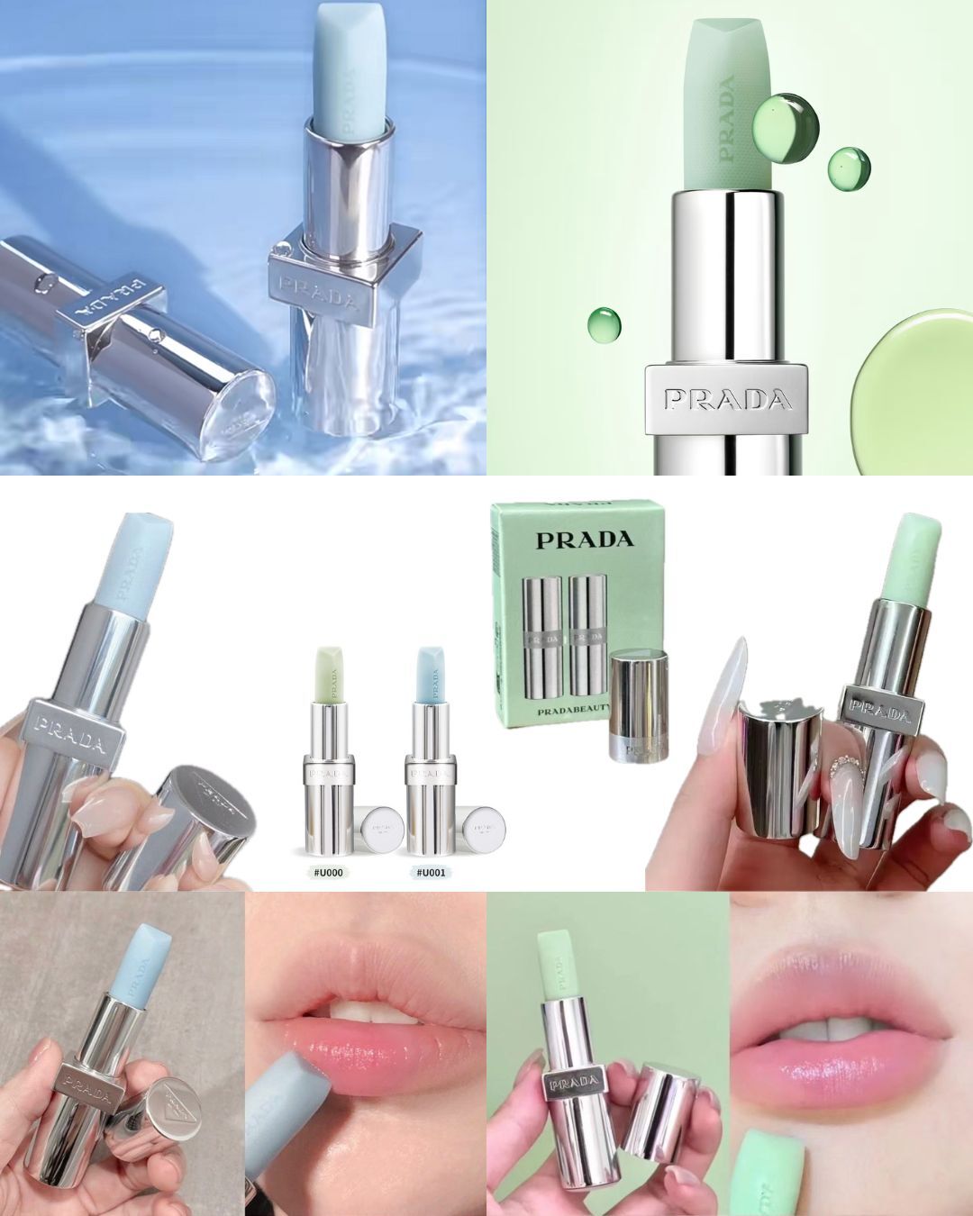 少 量 現 貨 (由倉庫直出)丨Prada Mini Moisturizing Lip Balm 1.3g*2 迷你唇膏禮盒 U000 & U001