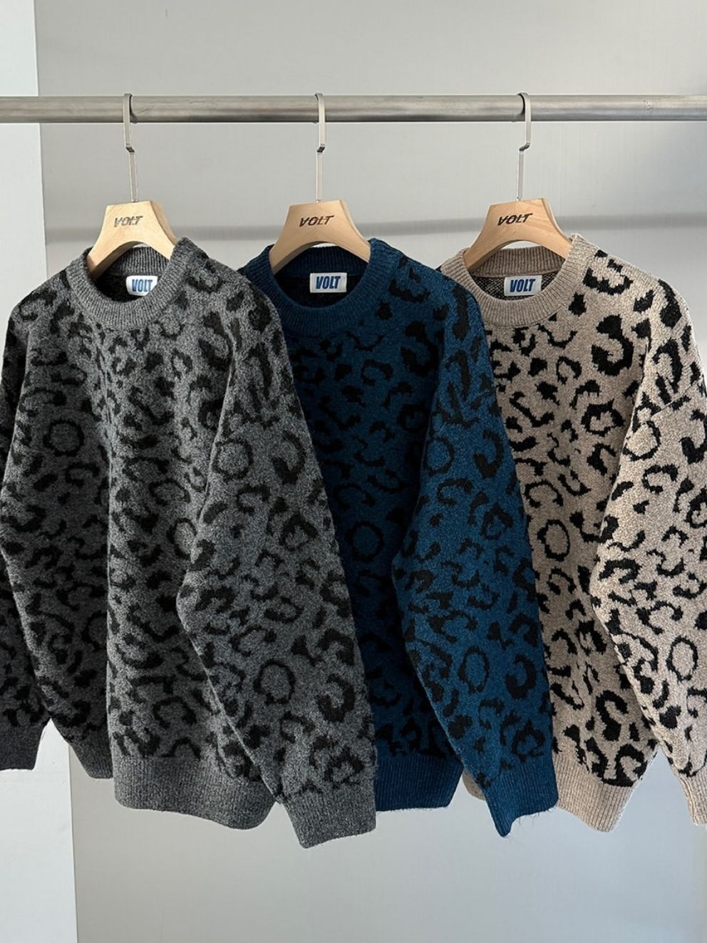 豹紋針織衫 VOLT-111T