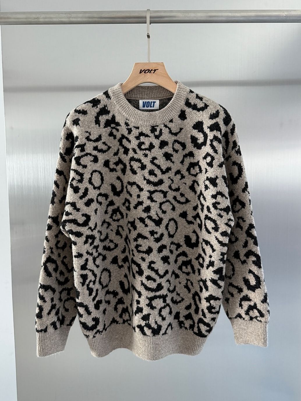 豹紋針織衫 VOLT-111T