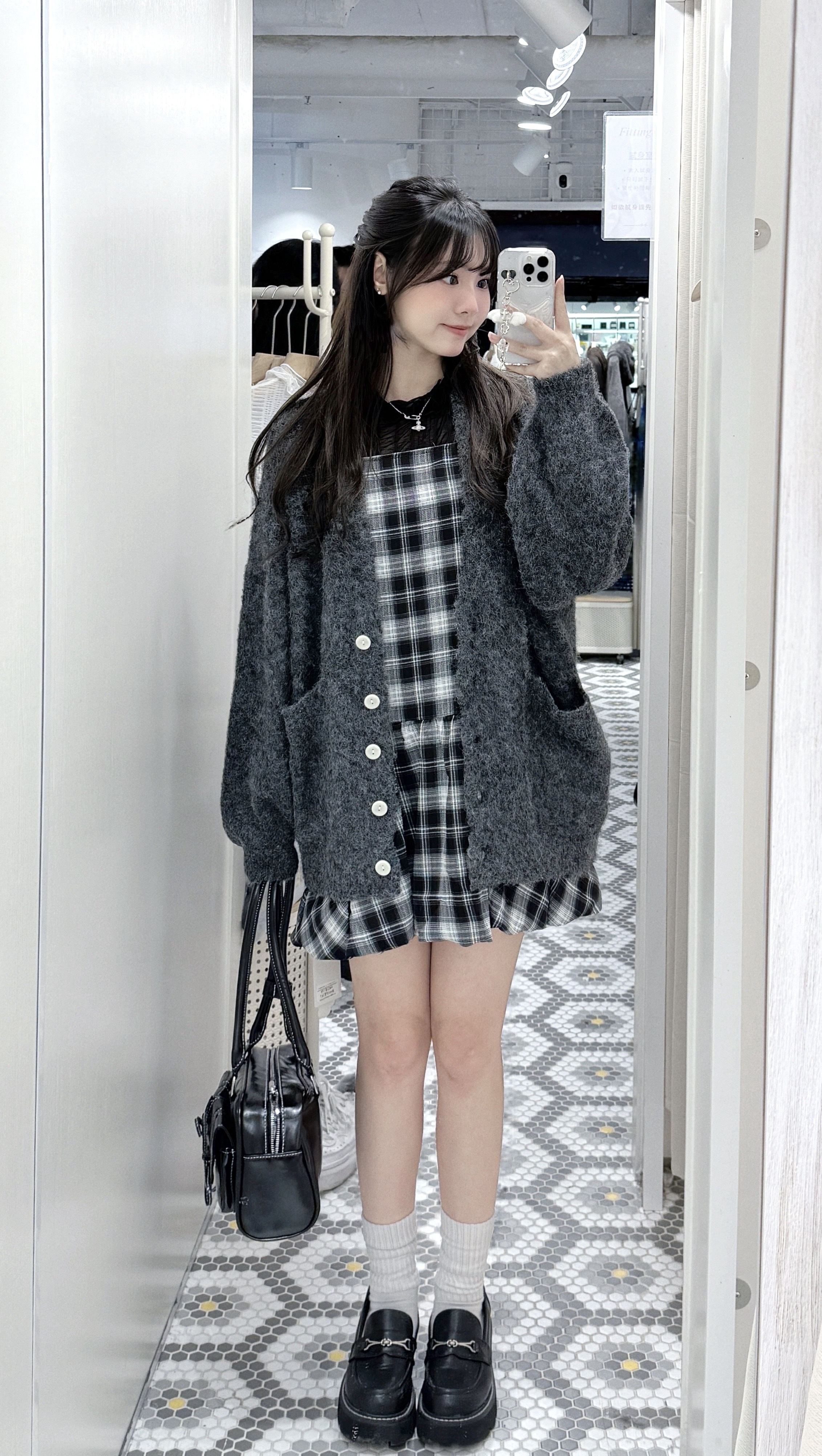 （停產）JP1062｜日本直送！玩味感毛絨寬鬆針織外套