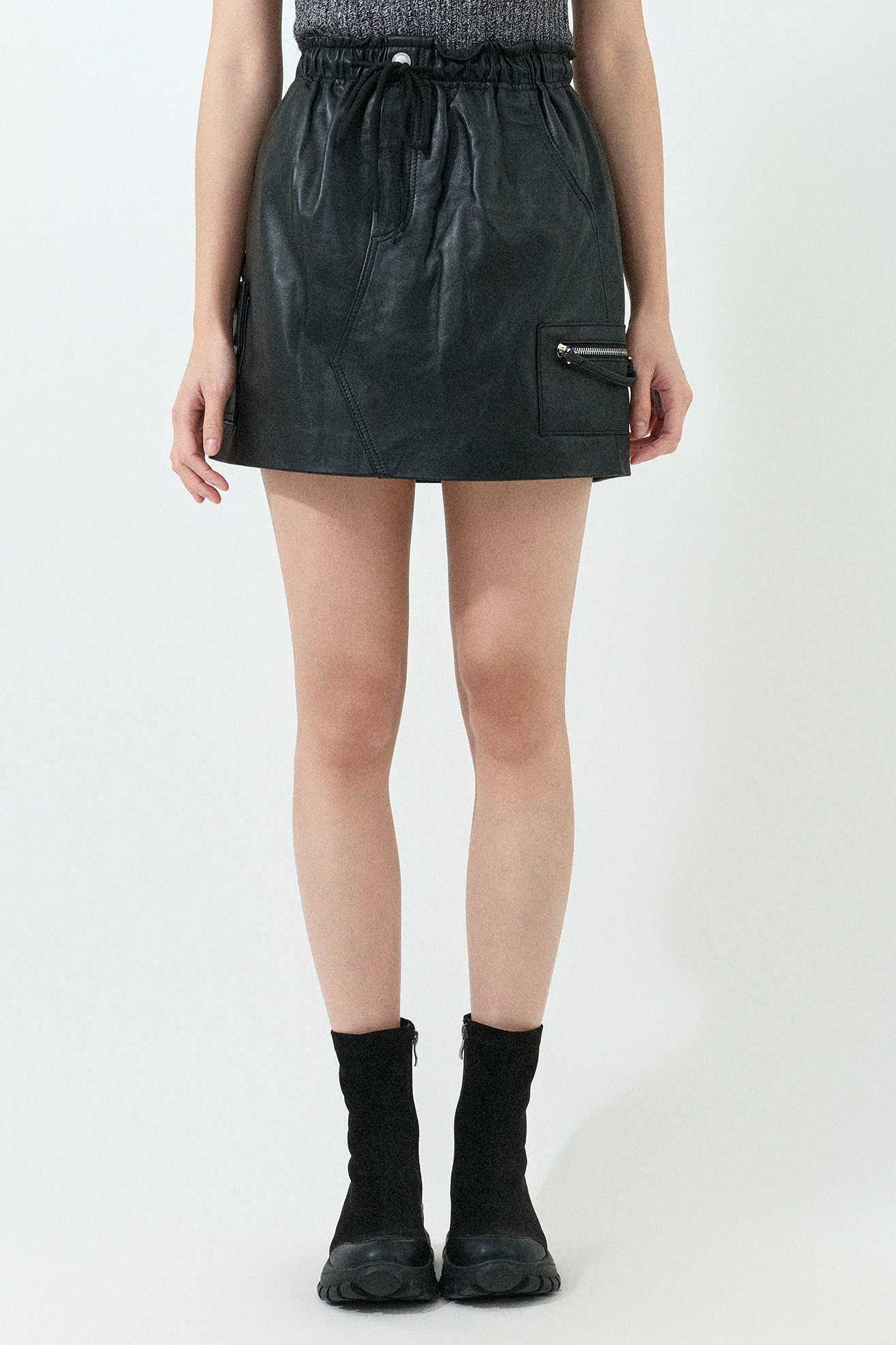 鴛鴦軍袋真皮短裙（預購產品）