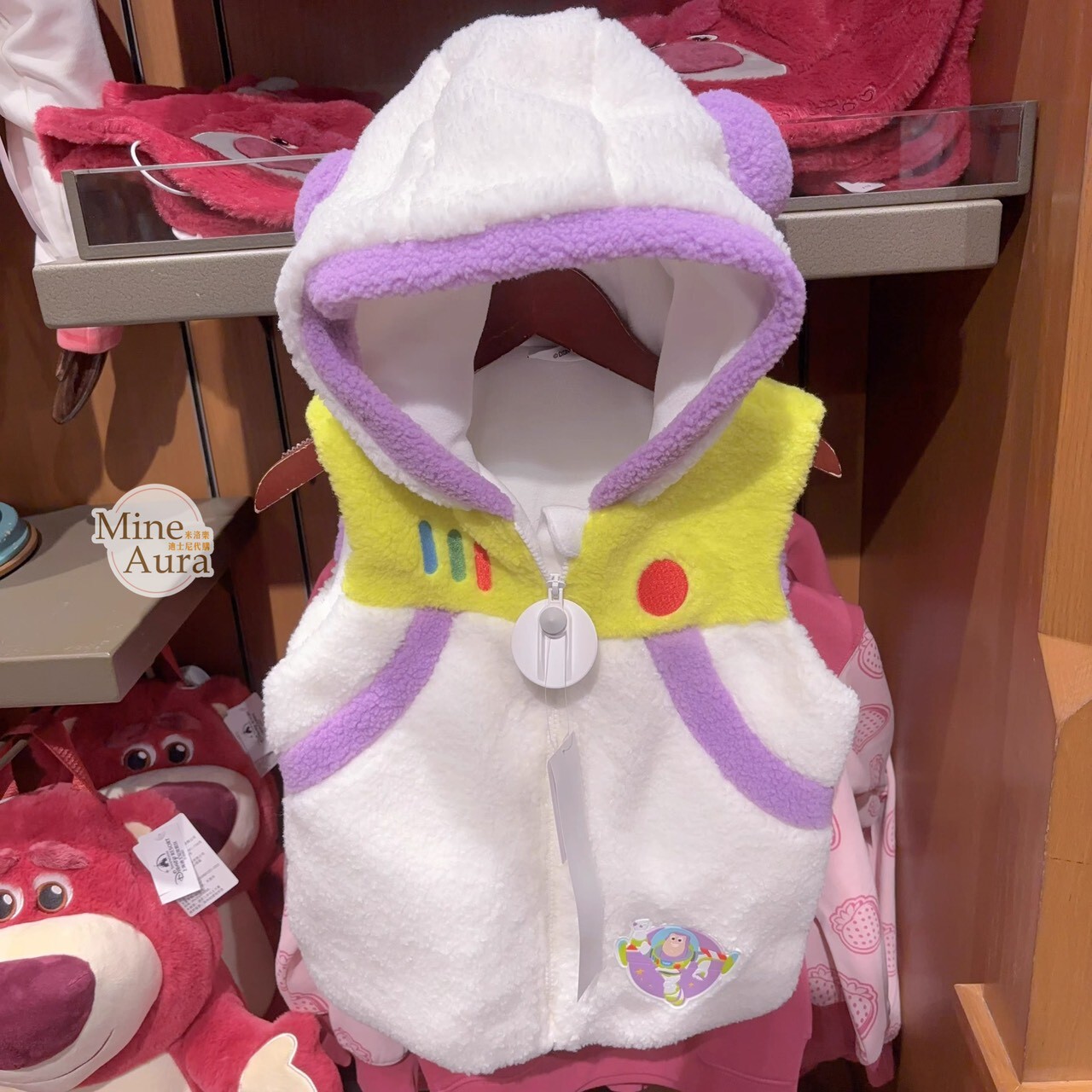 巴斯光年 Buzz Lightyear 圖案 兒童 立體造型 連帽 保暖 馬甲 背心 玩具總動員 Toy Story -上海迪士尼樂園