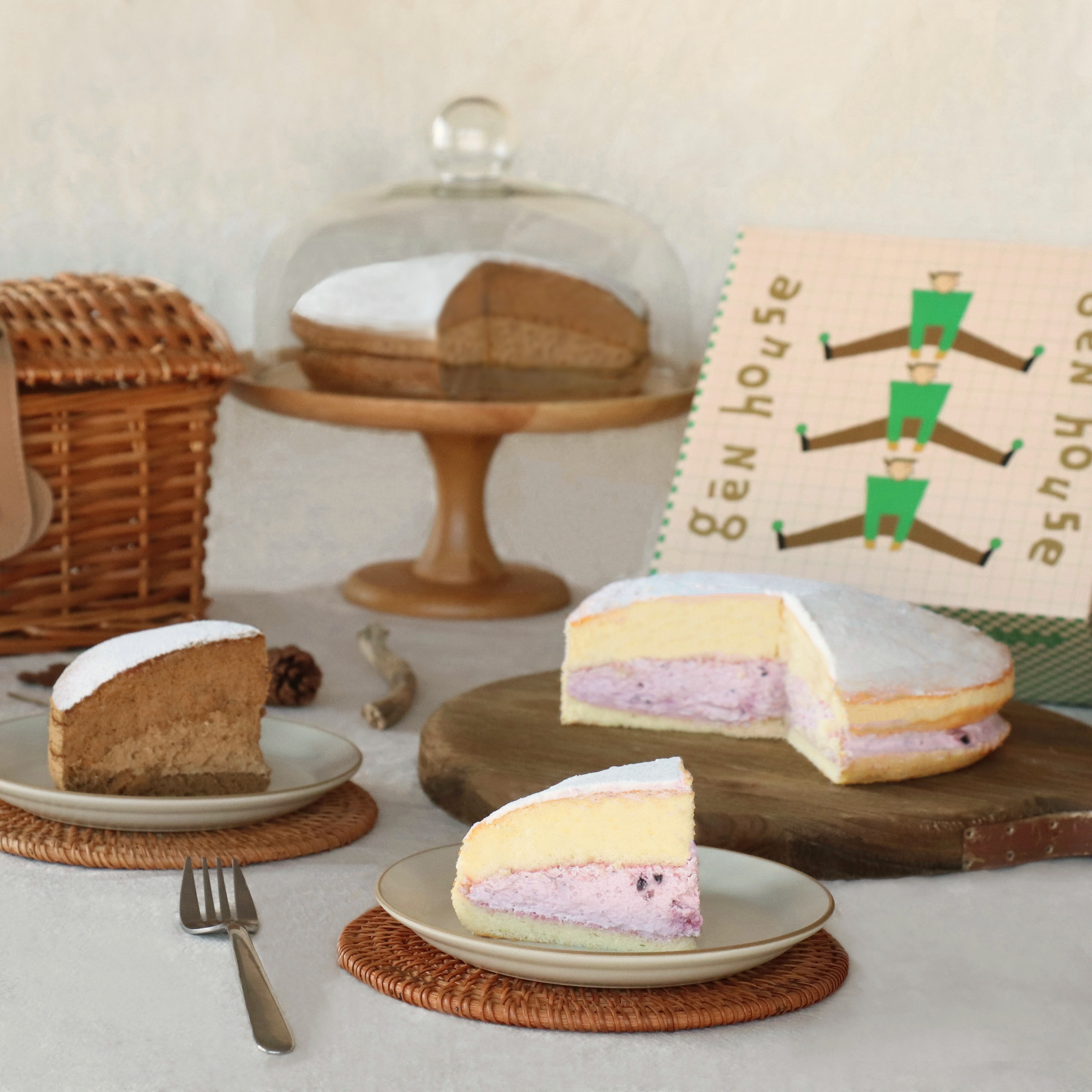 公益彌月禮盒組｜藍莓香緹 x 伯爵紅茶 8吋