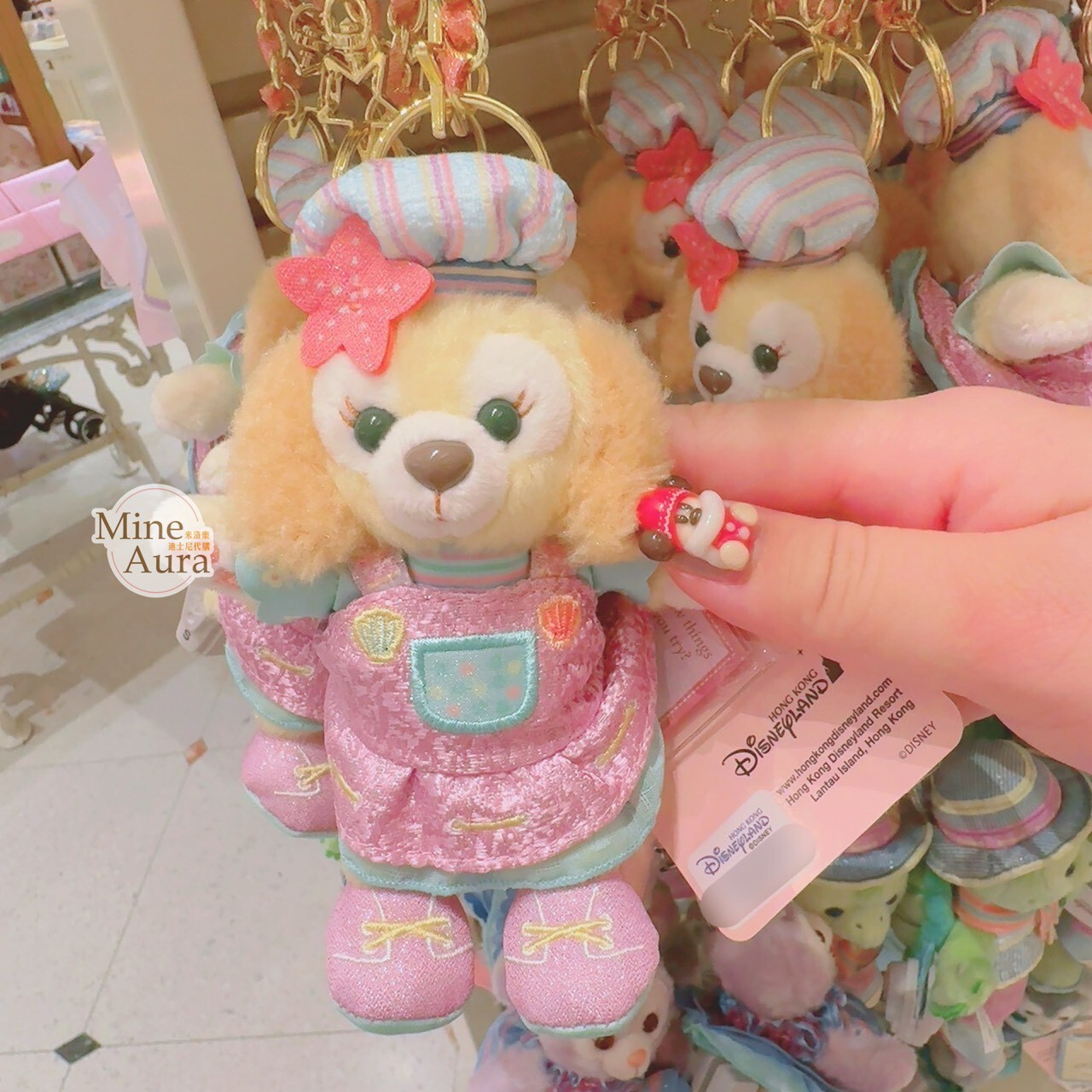 20週年Friendtastic遊行系列 達菲 Duffy 與好友們 可琦安 餅乾 CookieAnn 鑰匙圈 吊飾 -香港迪士尼樂園