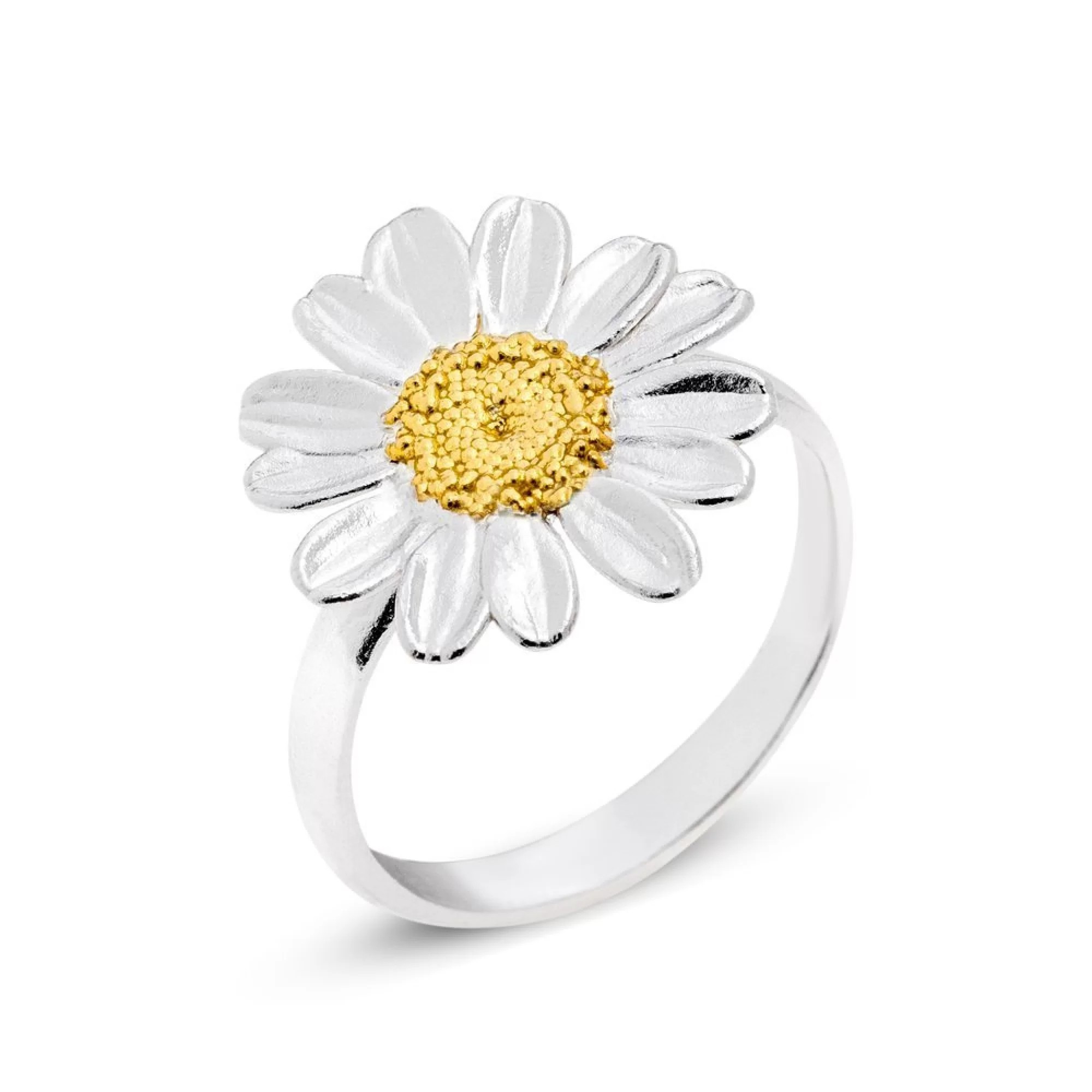 1TA0524-468 THALLO Ismini Daisy Ring 24K Gold and Sterling Silver #s327a (A-SK-E)