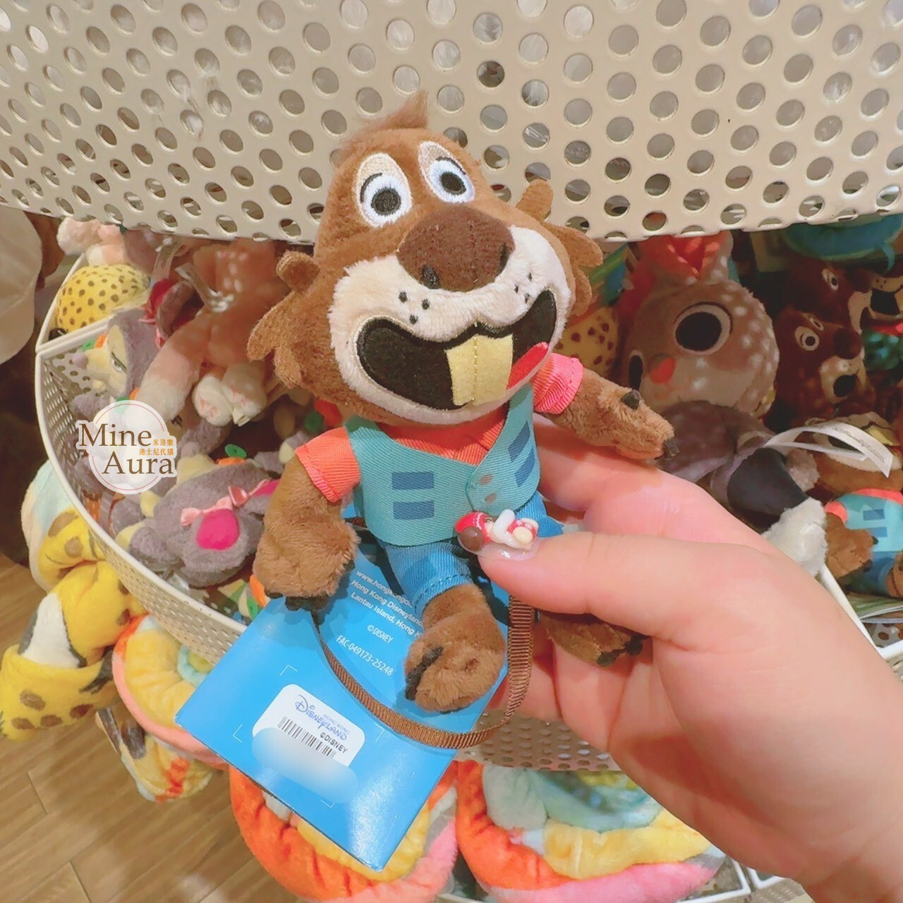 聶狸寶 Nibbles 河狸 磁鐵 坐肩 絨毛 娃娃 公仔 動物方城市 Zootopia -香港迪士尼樂園