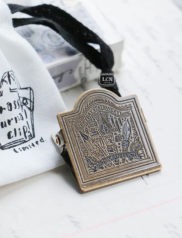 吉LCN｜限定手帳夾 復古電鍍黃銅夾