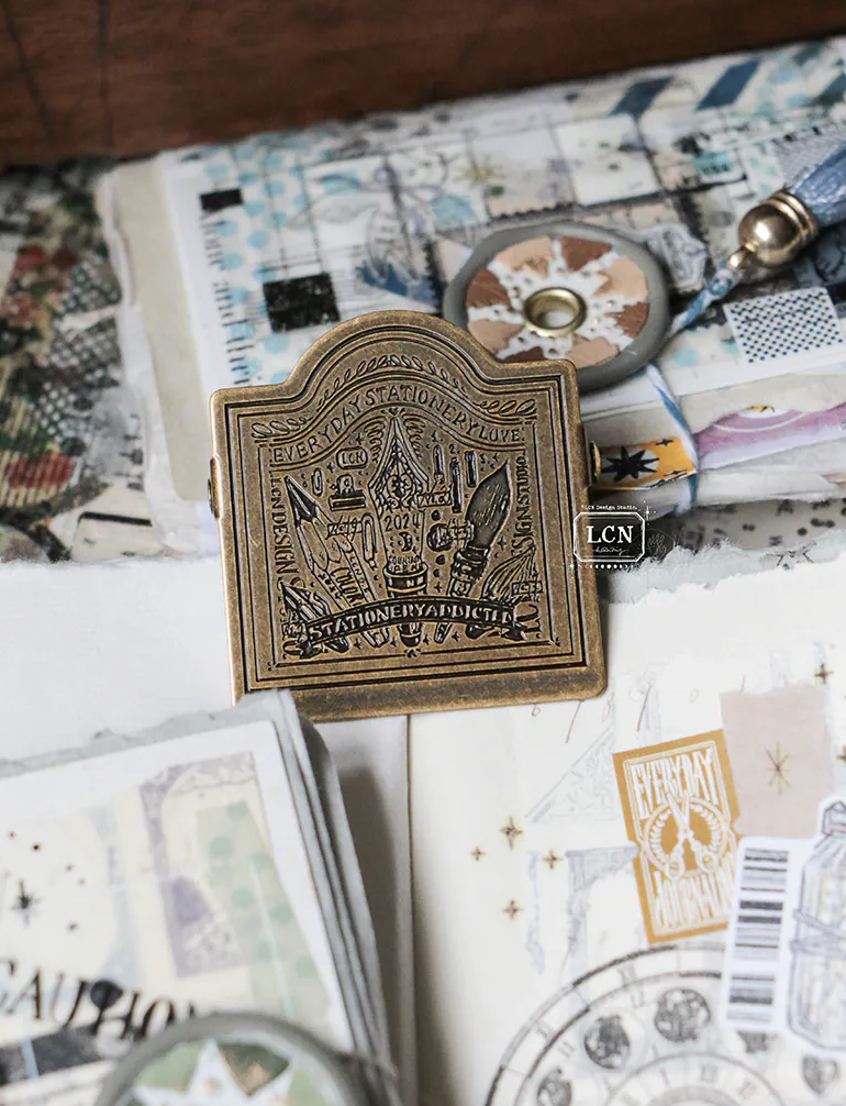 吉LCN｜限定手帳夾 復古電鍍黃銅夾