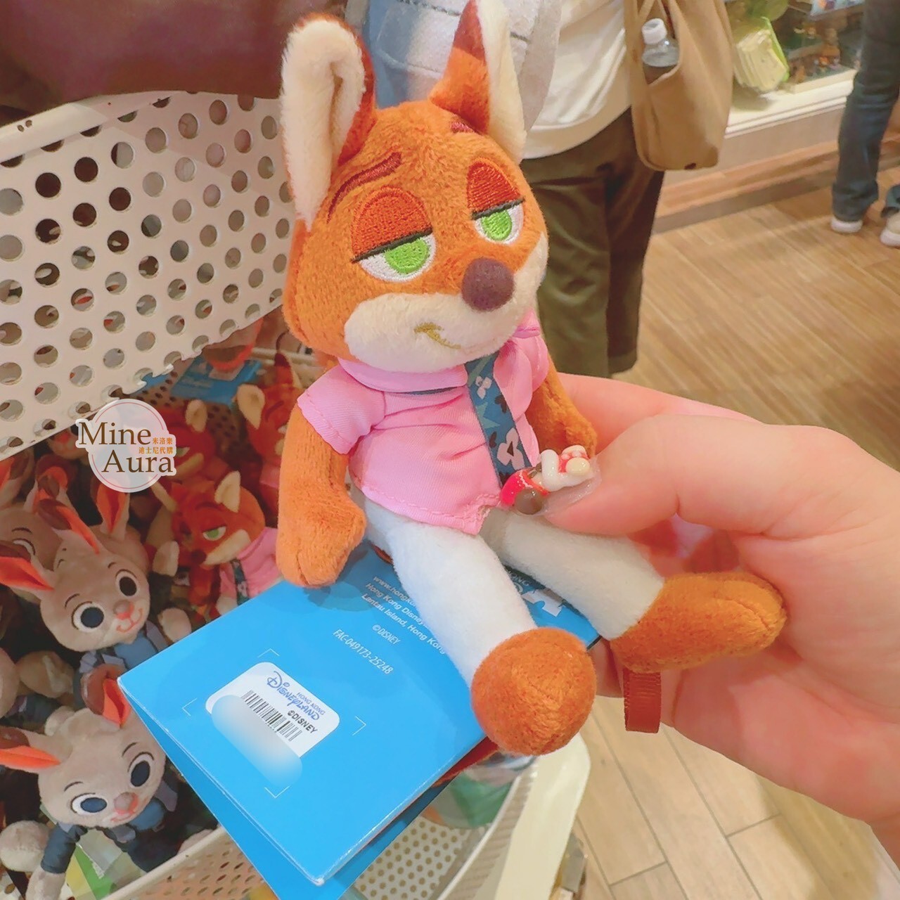 胡尼克 Nick 狐狸 磁鐵 坐肩 絨毛 娃娃 公仔 動物方城市 Zootopia -香港迪士尼樂園