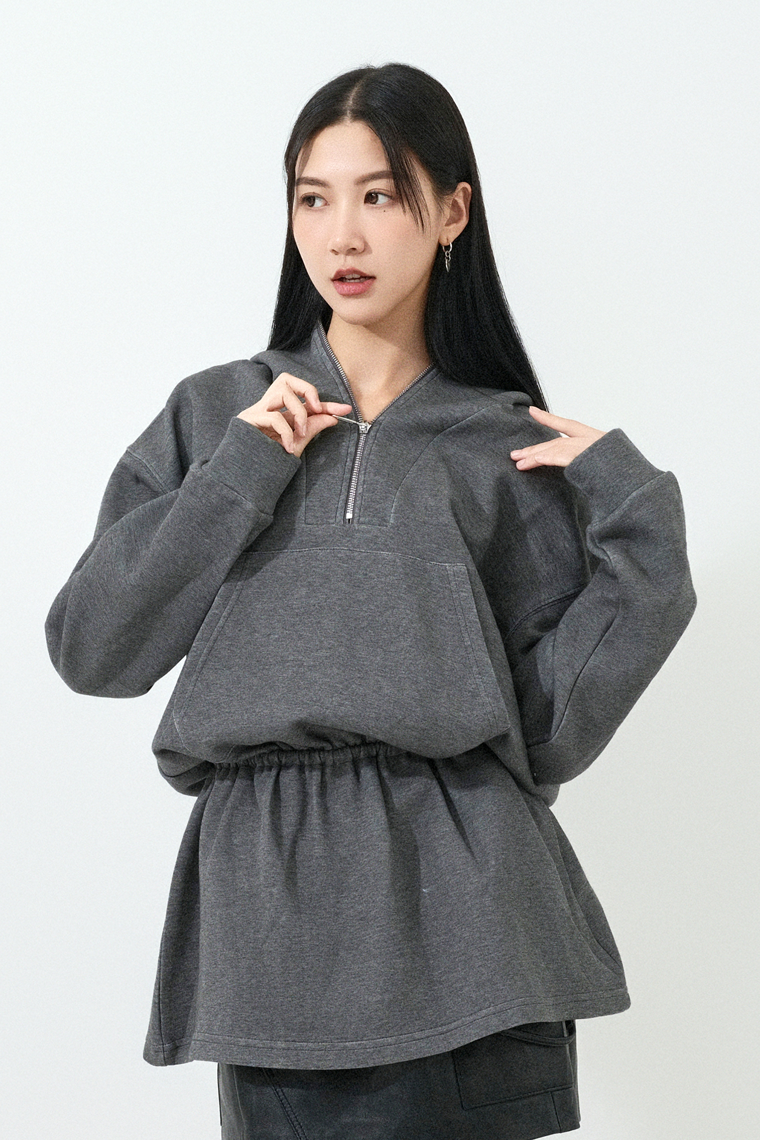 橡筋腰太空棉連帽長衛衣（預購產品）