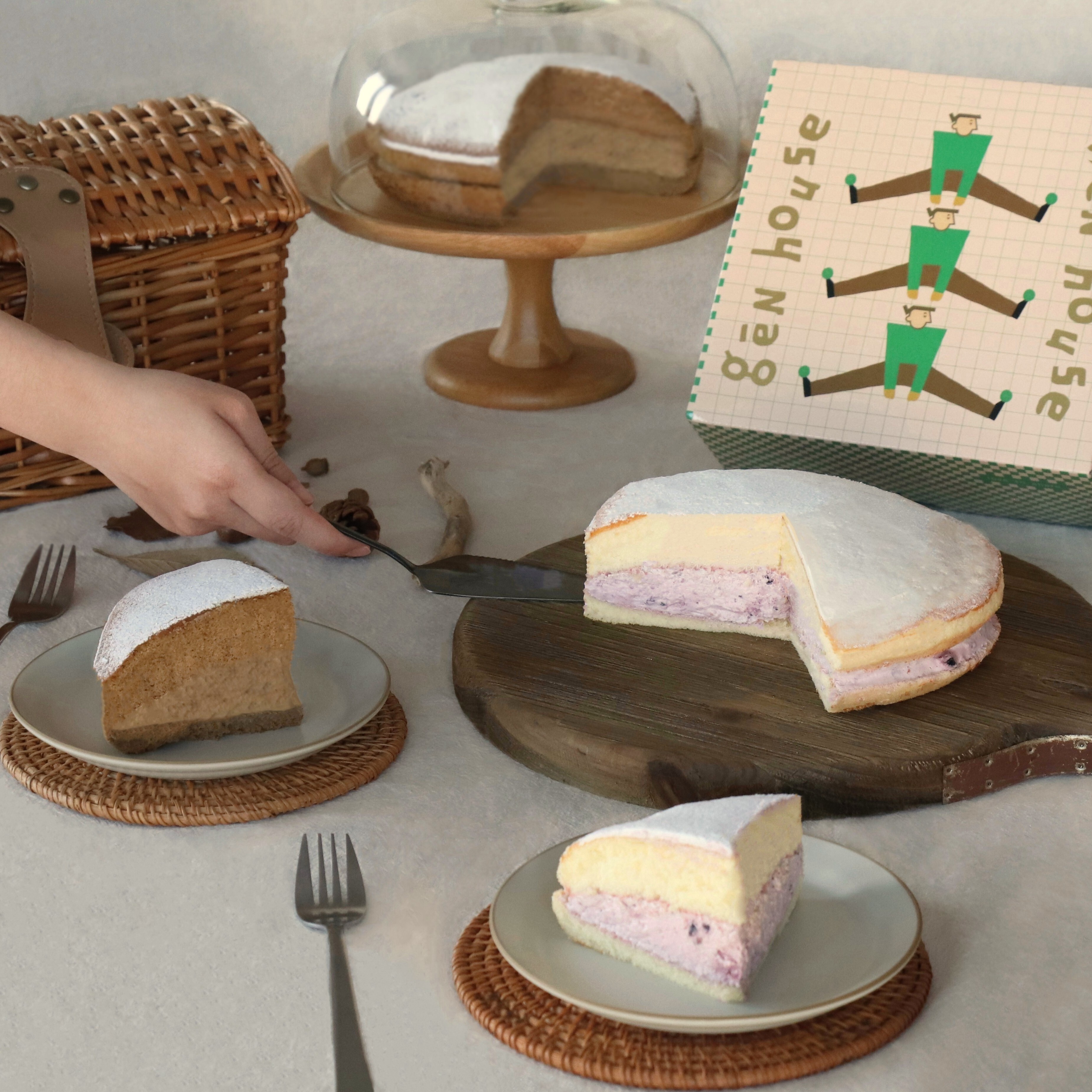 公益彌月禮盒組｜藍莓香緹 x 伯爵紅茶 8吋