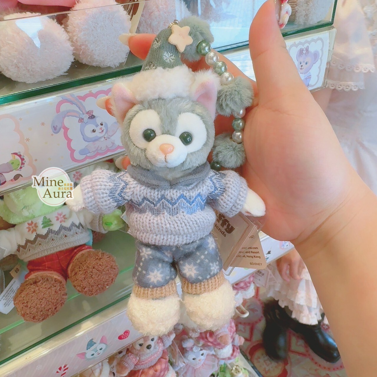 2025 聖誕節派對 達菲 Duffy 與好友們 傑拉托尼 畫家貓 Gelatoni 鑰匙圈 吊飾 -香港迪士尼樂園