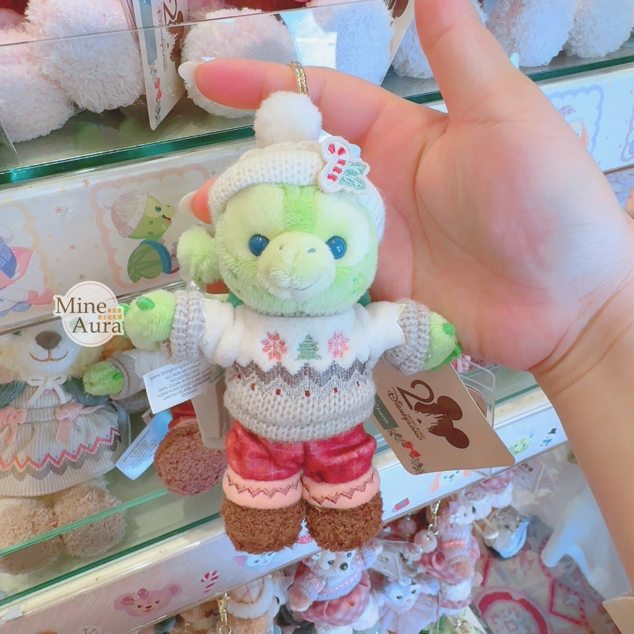 2025 聖誕節派對 達菲 Duffy 與好友們 奧樂米拉 海龜 OluMel 鑰匙圈 吊飾 -香港迪士尼樂園