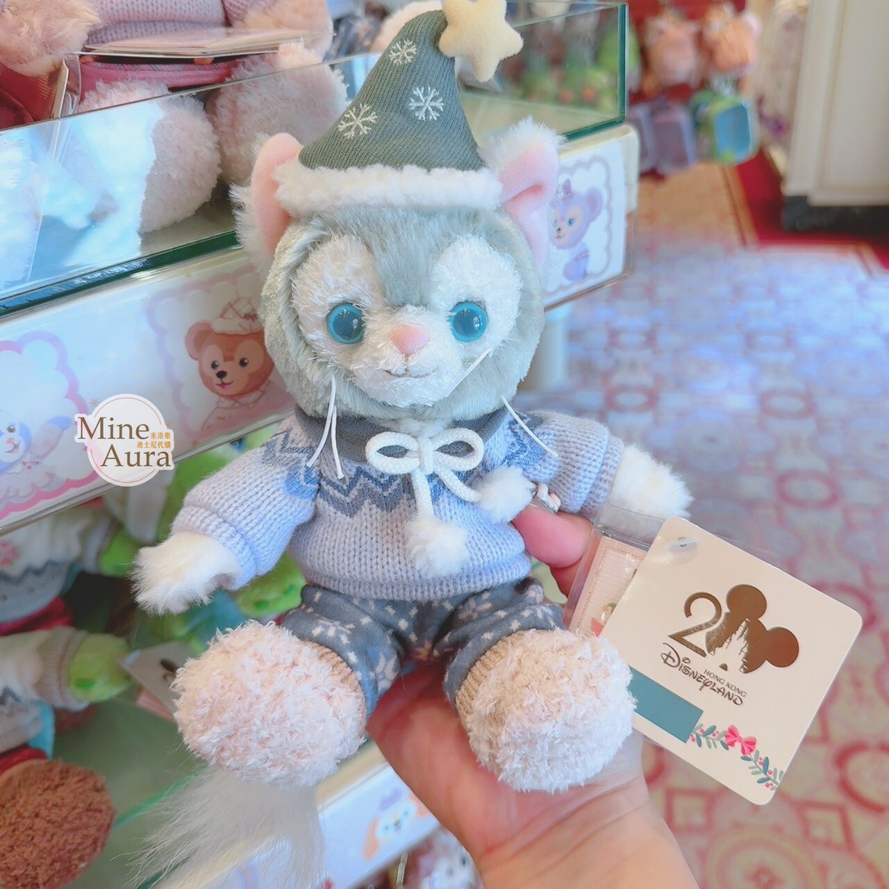 2025 聖誕節派對 達菲 Duffy 與好友們 傑拉托尼 畫家貓 Gelatoni SS號 娃娃 玩偶 -香港迪士尼樂園