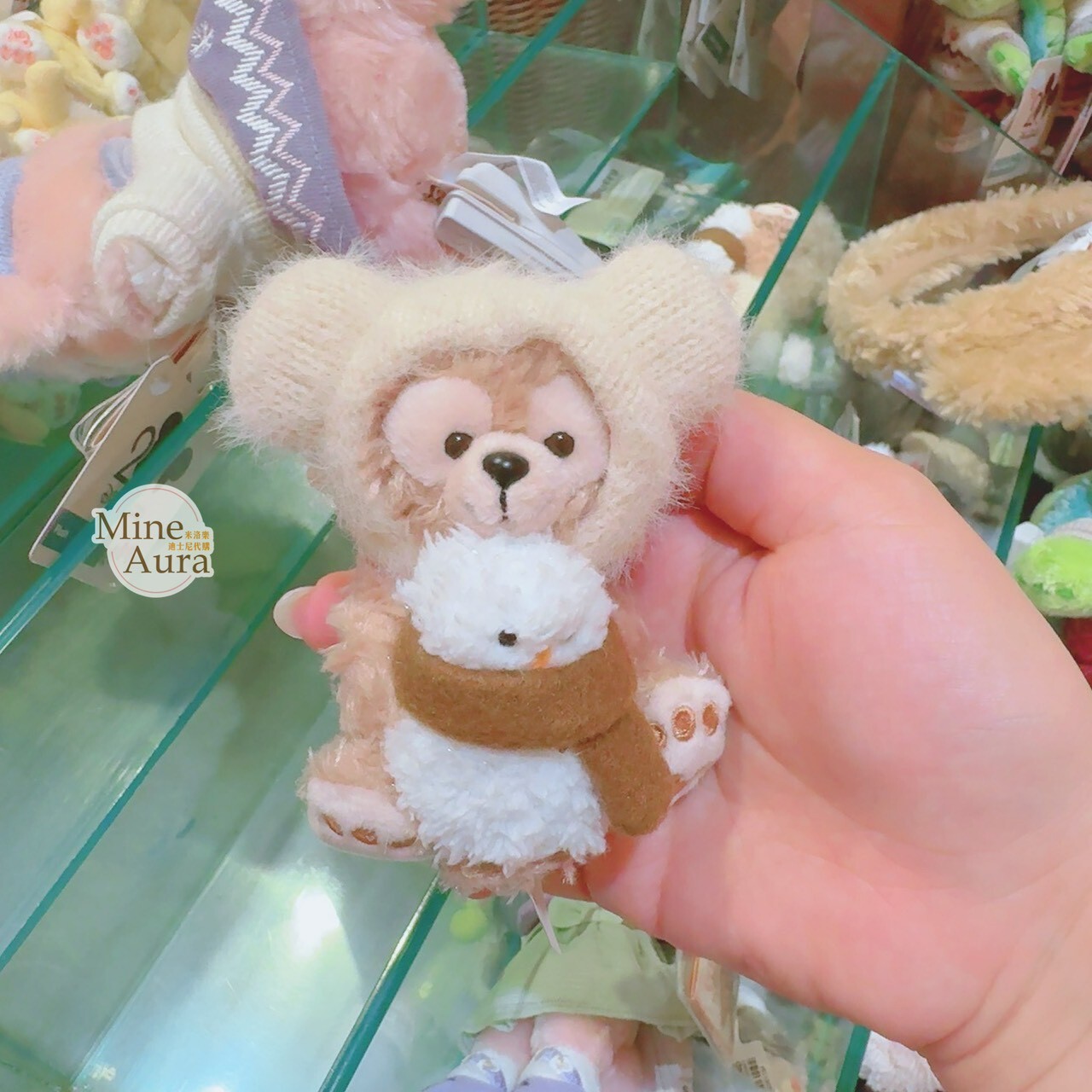 冬日暖洋洋 達菲 Duffy 與好友 達菲 Duffy 絨毛 鑰匙圈 吊飾 -香港迪士尼樂園