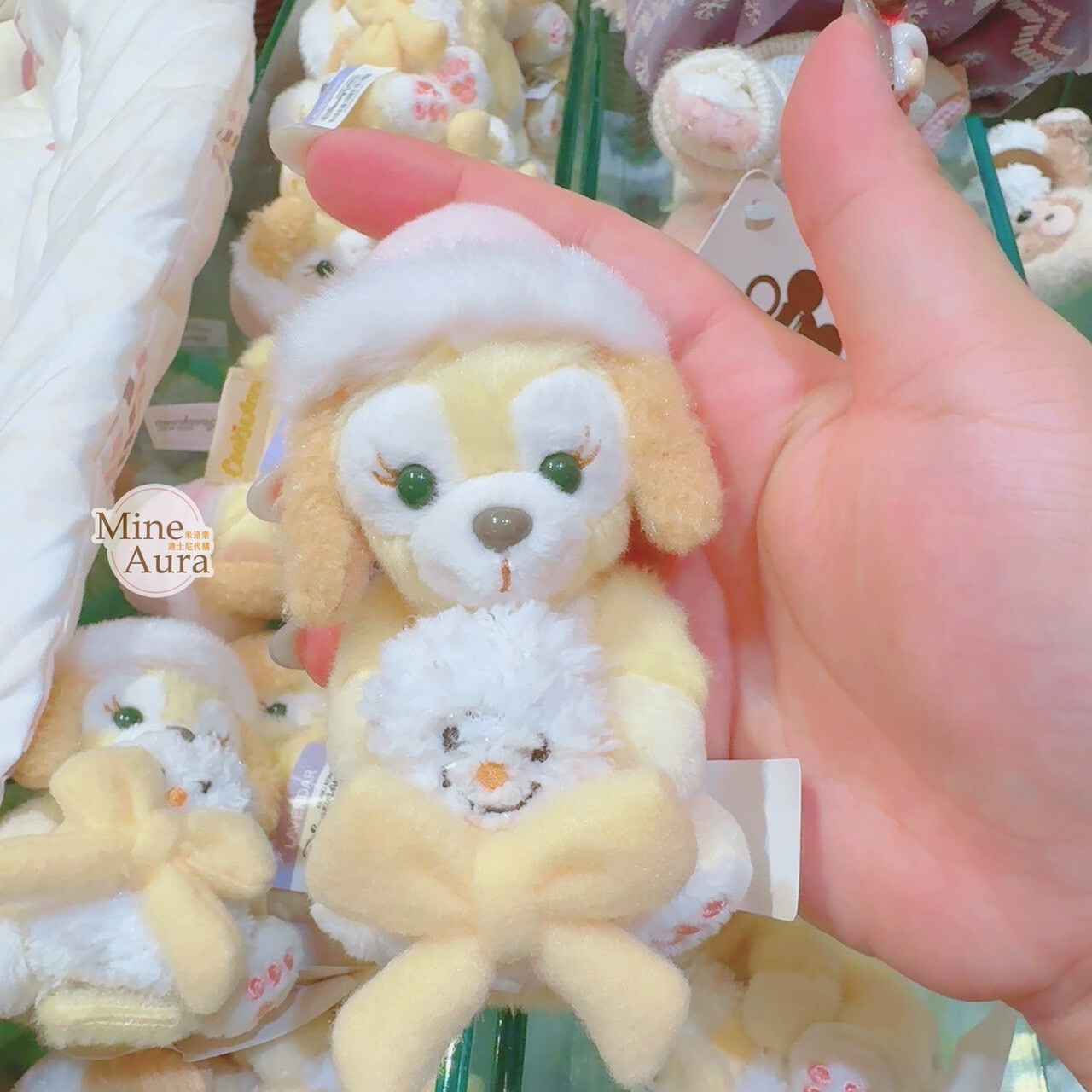 冬日暖洋洋 達菲 Duffy 與好友 可琦安 餅乾 CookieAnn 絨毛 鑰匙圈 吊飾 -香港迪士尼樂園