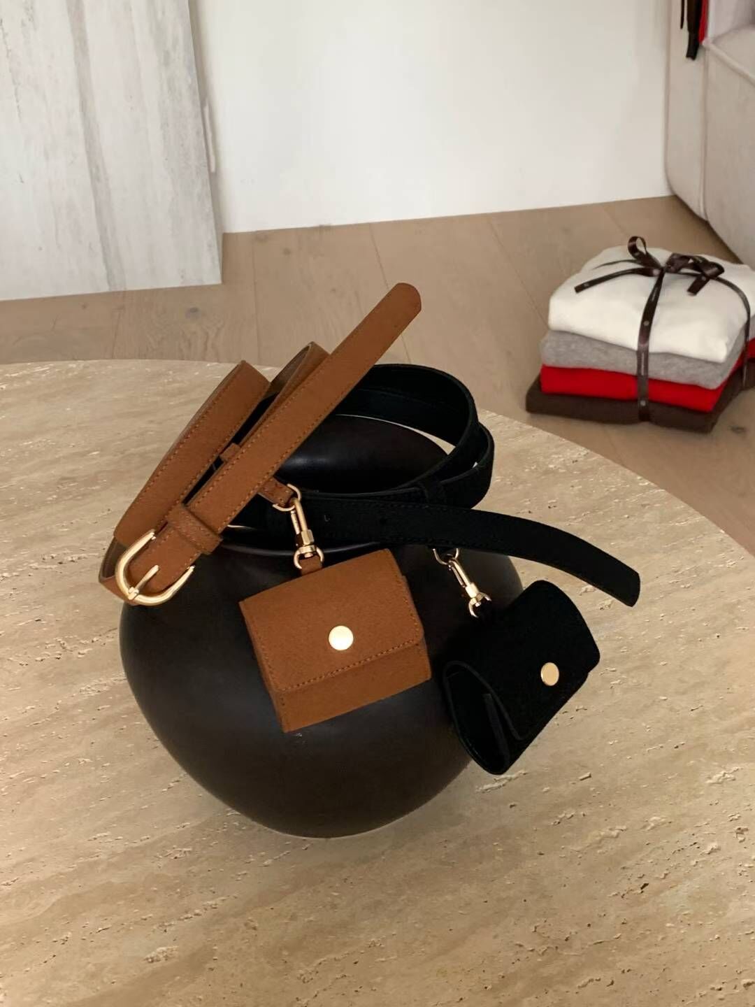 AY5204 小腰包麂皮皮帶 *特價* (充值購物金不適用)