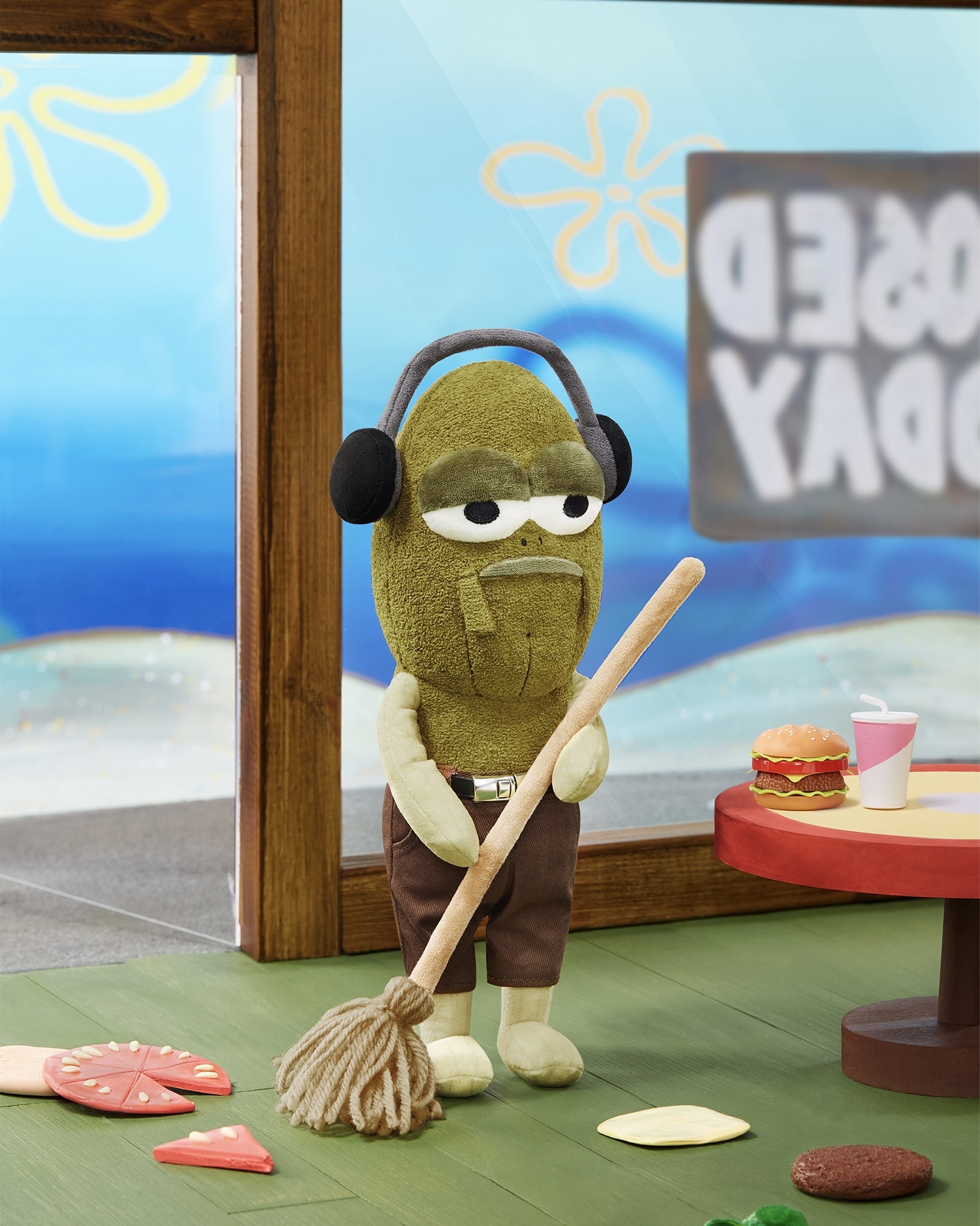 海綿寶寶 比奇堡 咖啡店 服務生 女僕裝 打掃 路人魚 章魚哥 派大星 弗雷德 換裝玩偶 娃娃 / 預購