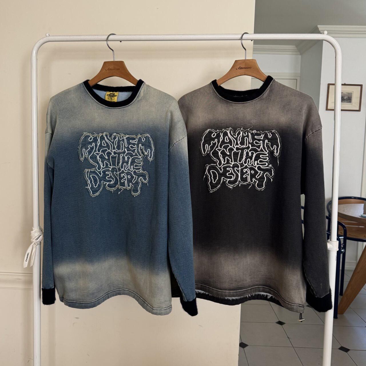 漸變英文字長袖衫 BY-466T