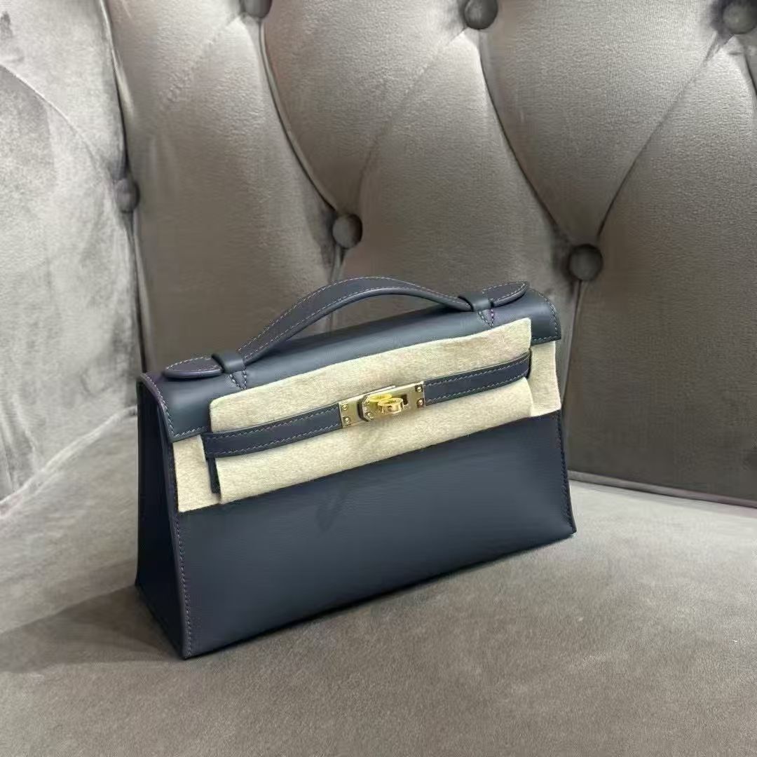 Kelly pochette 85 ardoise cc swift W