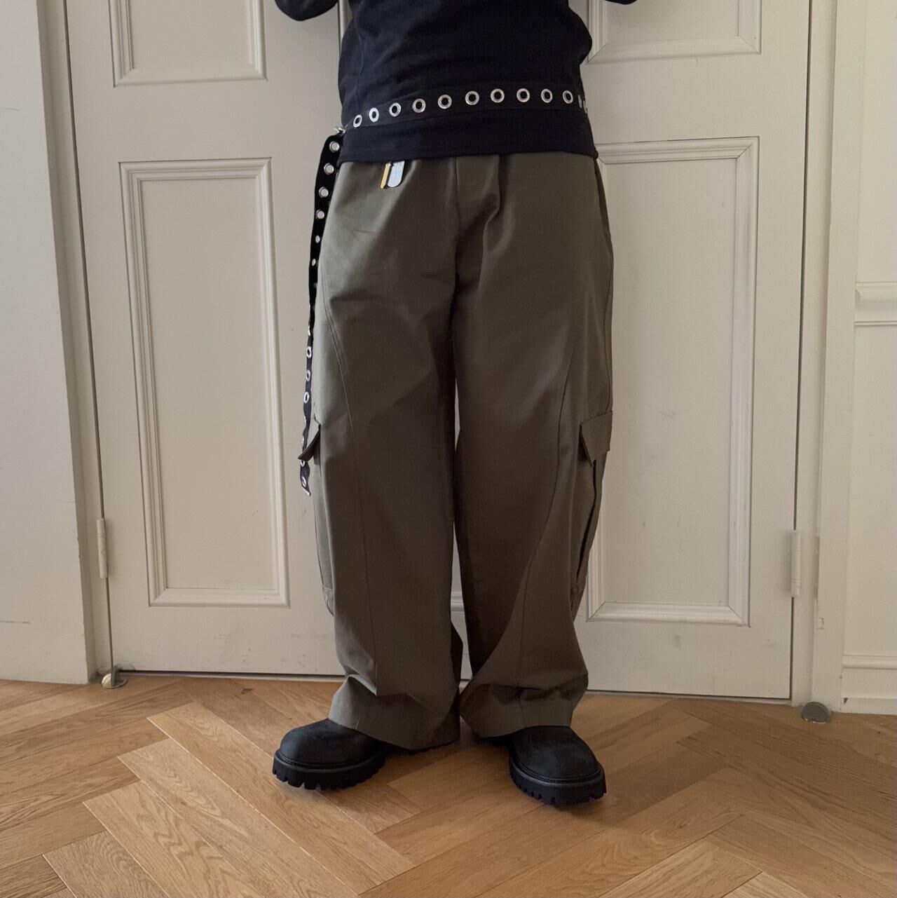 淨色工裝鬆身褲 BY-468P