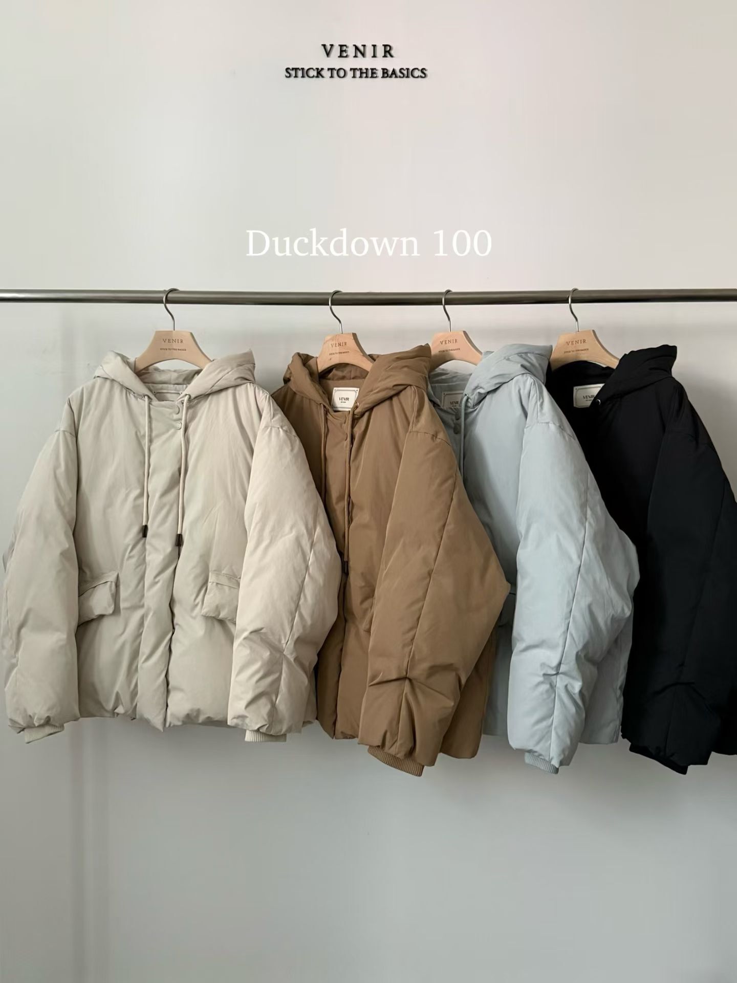 VR5247 100%鴨絨短版連帽外套